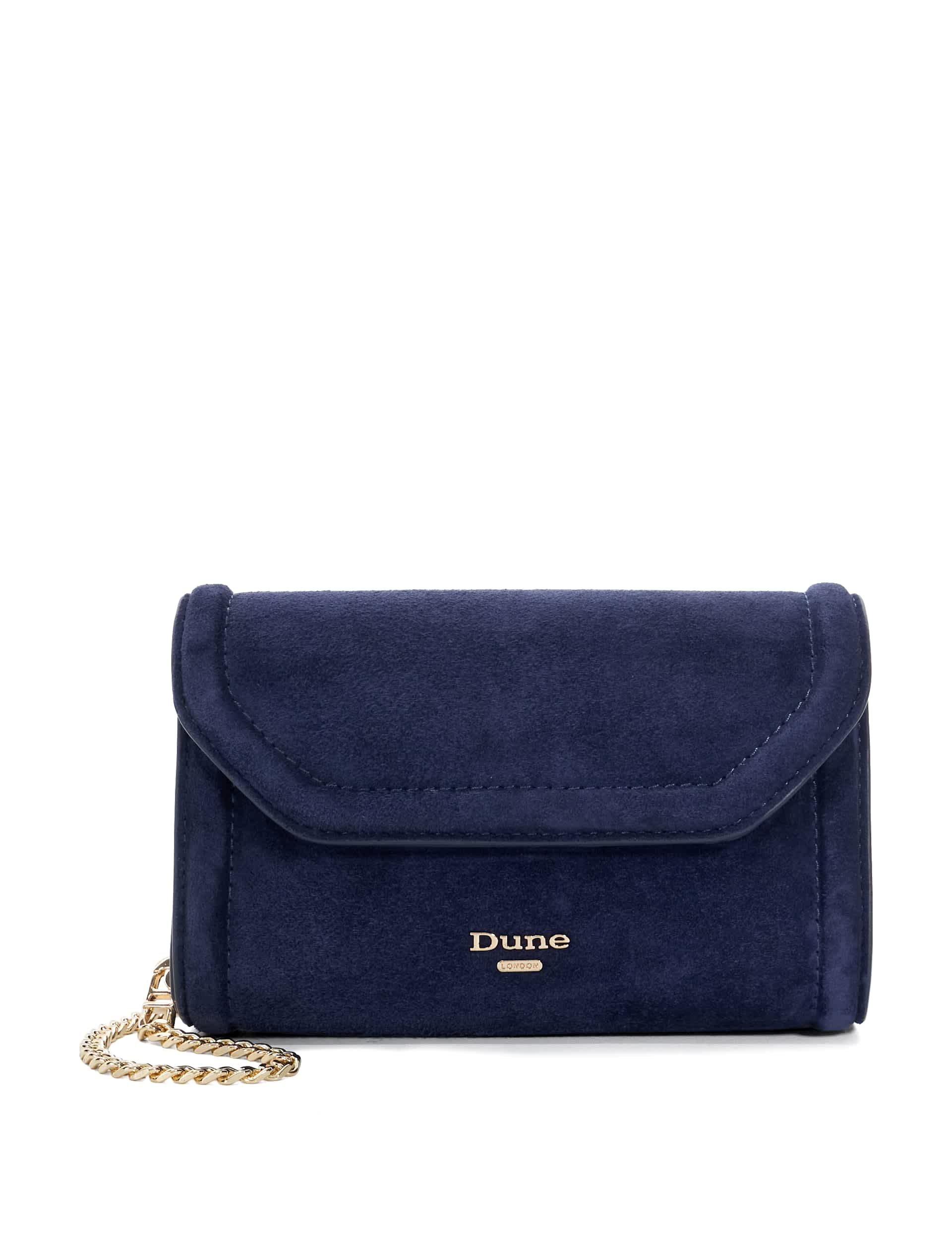 Dune London Women's Metallic Clutch Bag - Navy, Navy,Gold