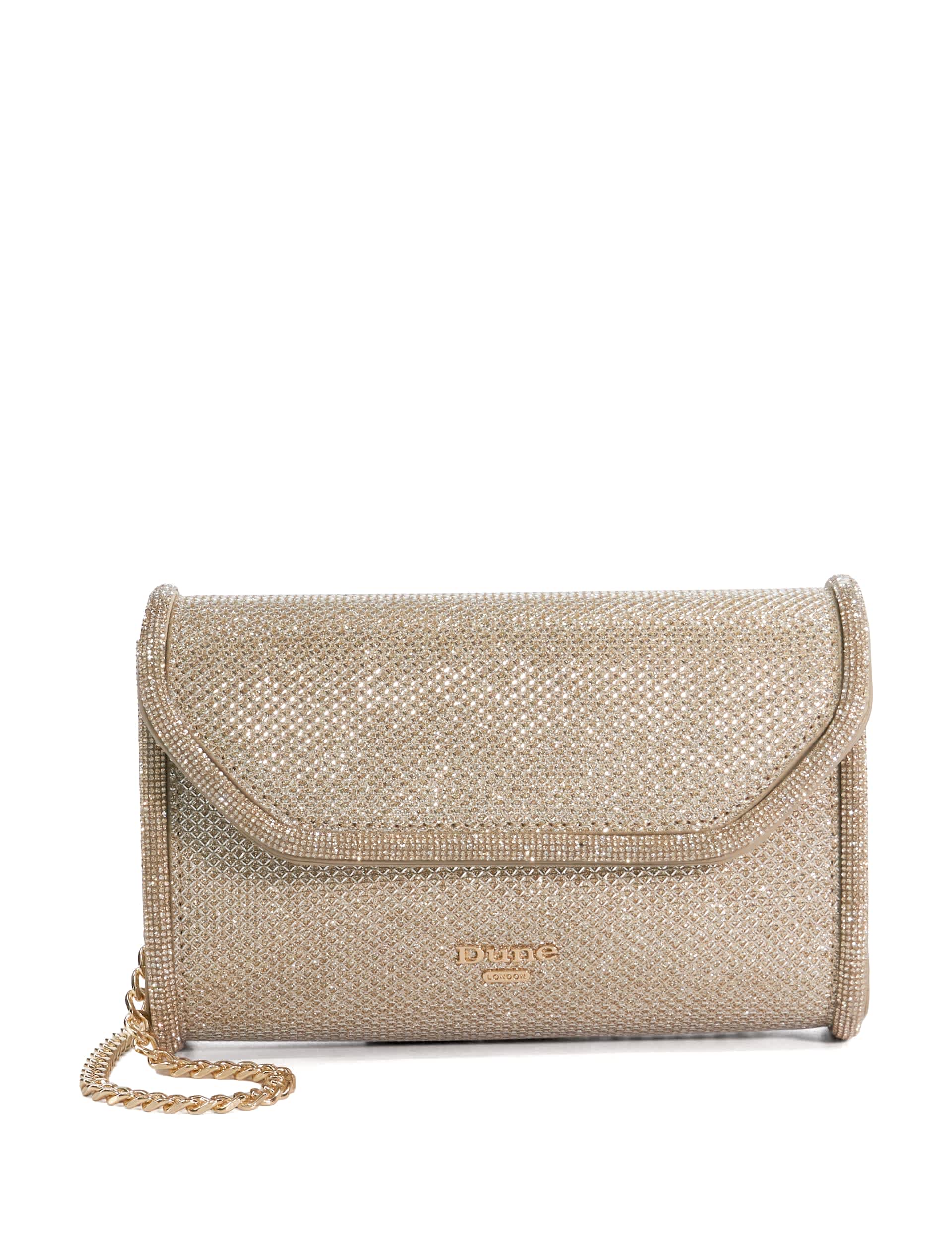 Dune London Women's Metallic Clutch Bag - Gold, Gold,Navy