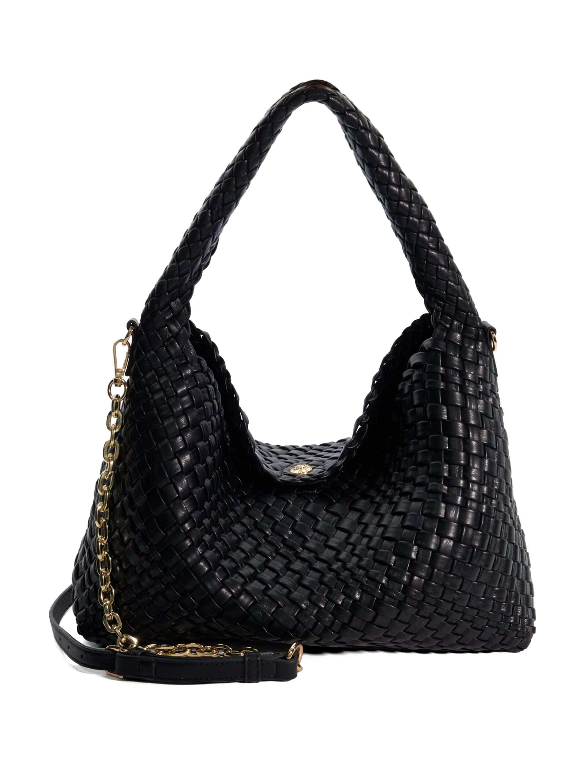 Dune London Women's Woven Chain Strap Shoulder Bag - Black, Black