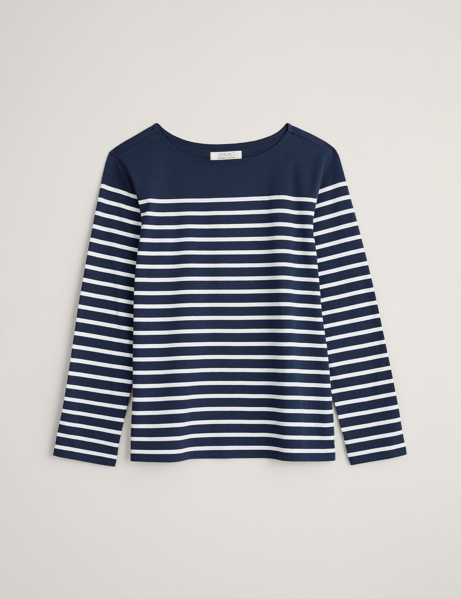 Seasalt Cornwall Women's Cotton Striped Top - 14 - Navy Mix, Navy Mix