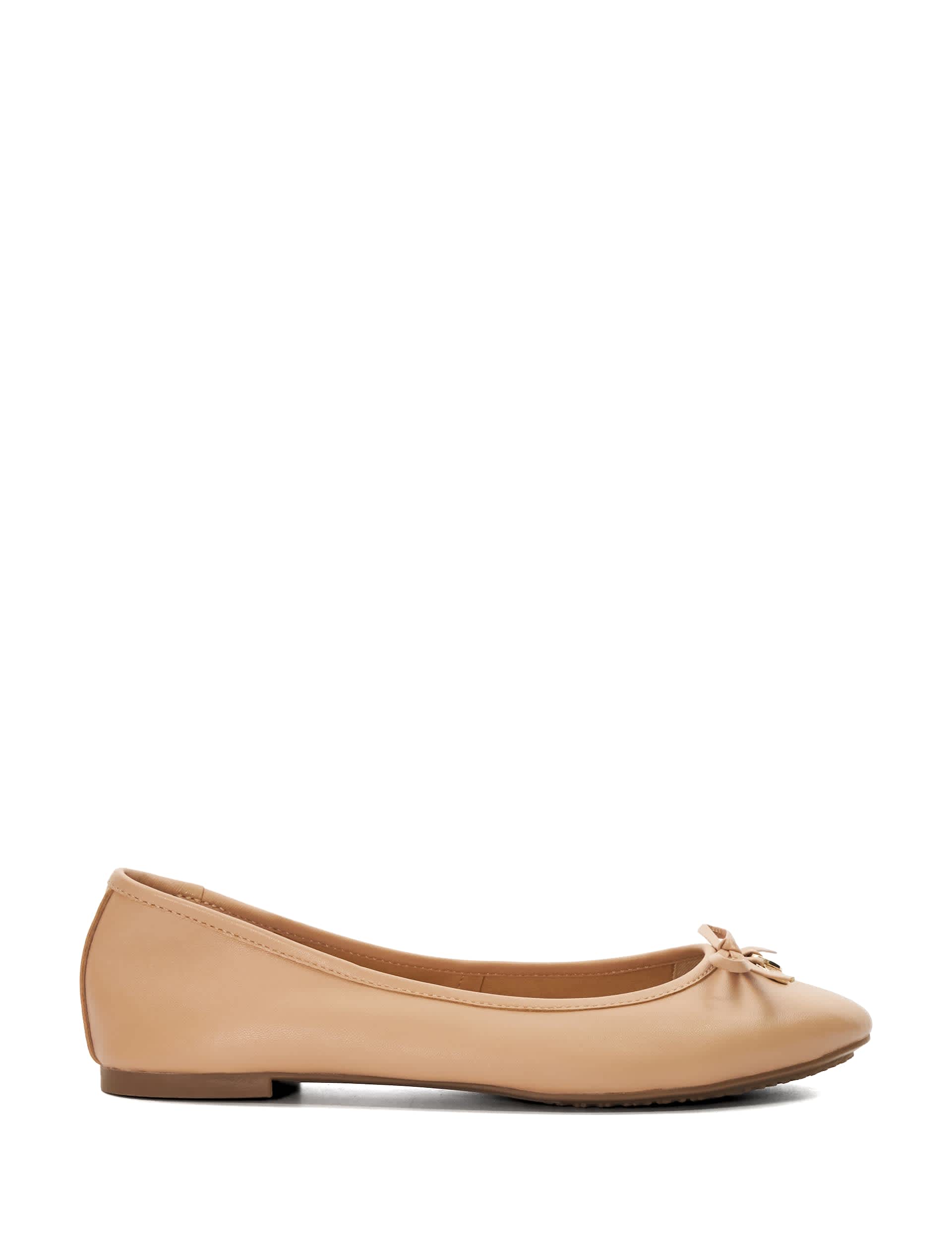 Dune London Women's Leather Bow Flat Ballet Pumps - 6 - Blush, Blush