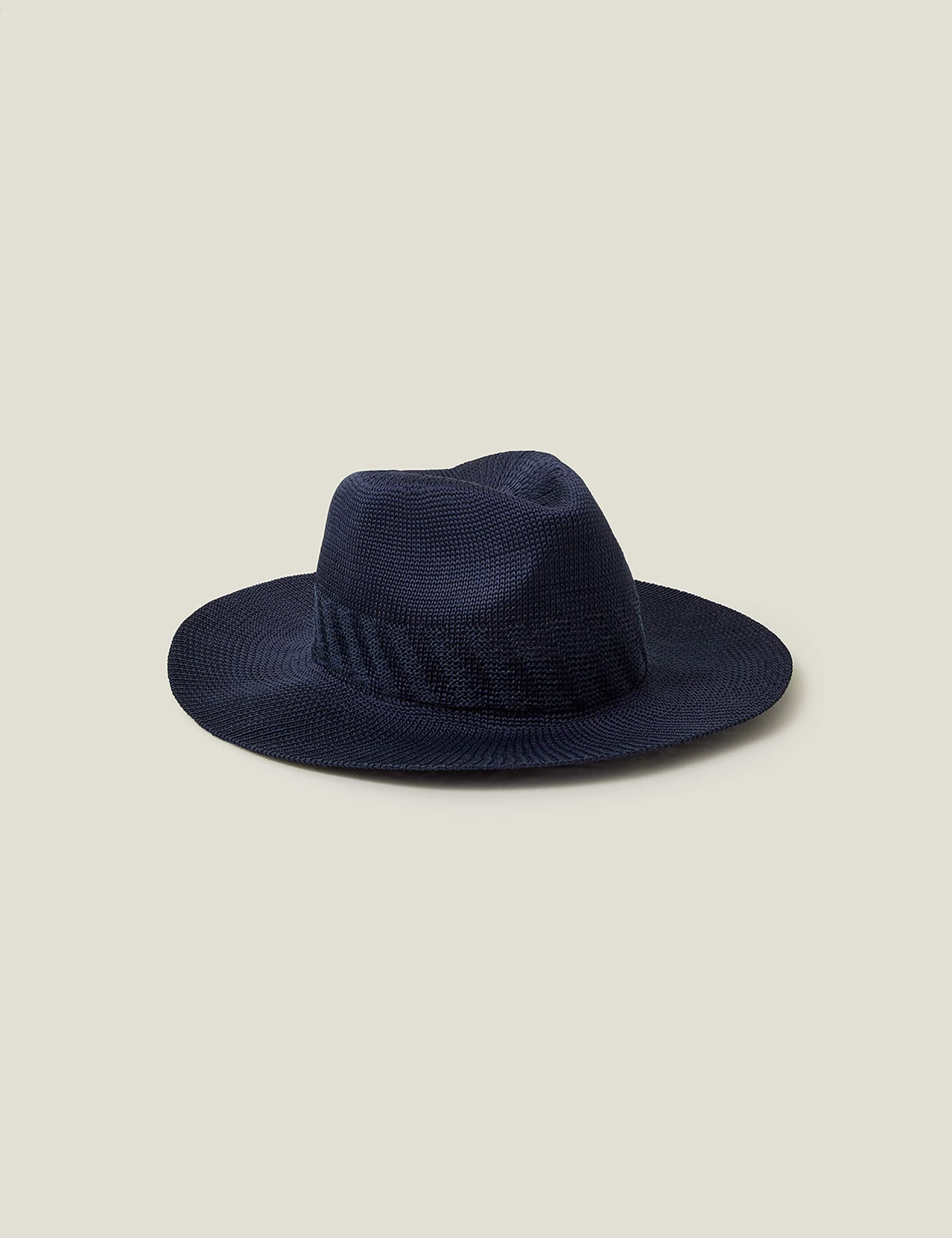 Accessorize Women's Packable Wide Brim Fedora - Navy, Navy