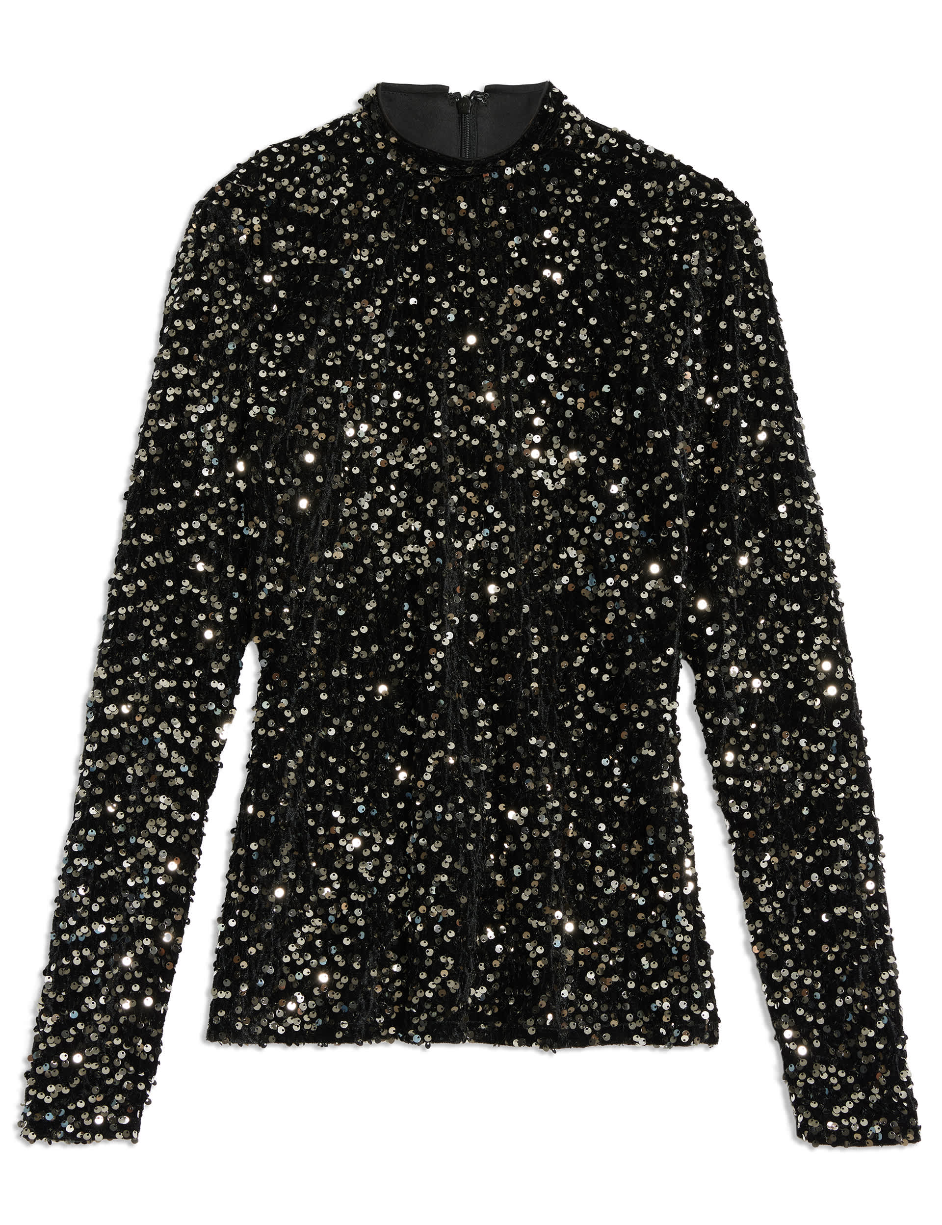 Albaray Women's Velvet Sequin Top - 14 - Black, Black