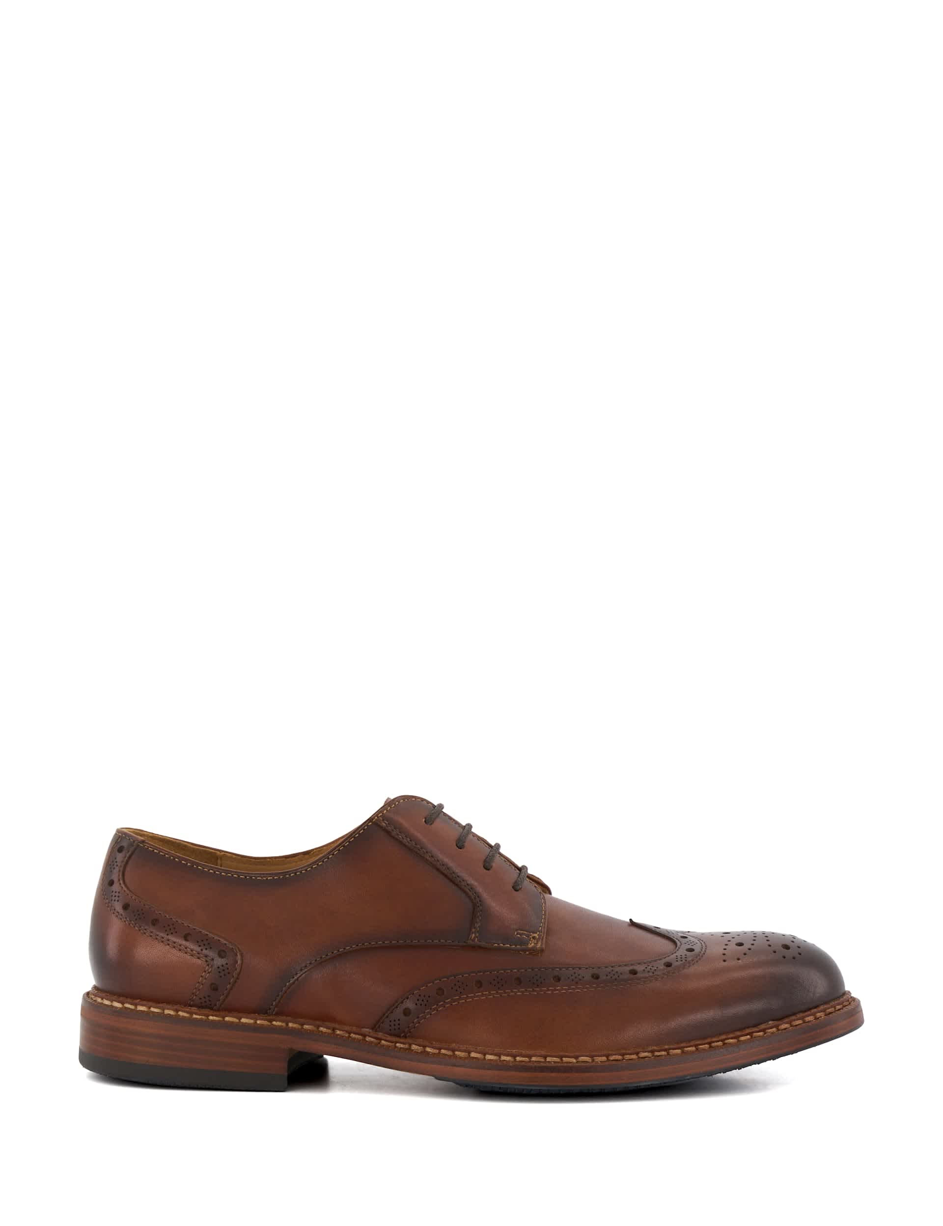 Dune London Men's Leather Brogues - 9 - Tan, Tan