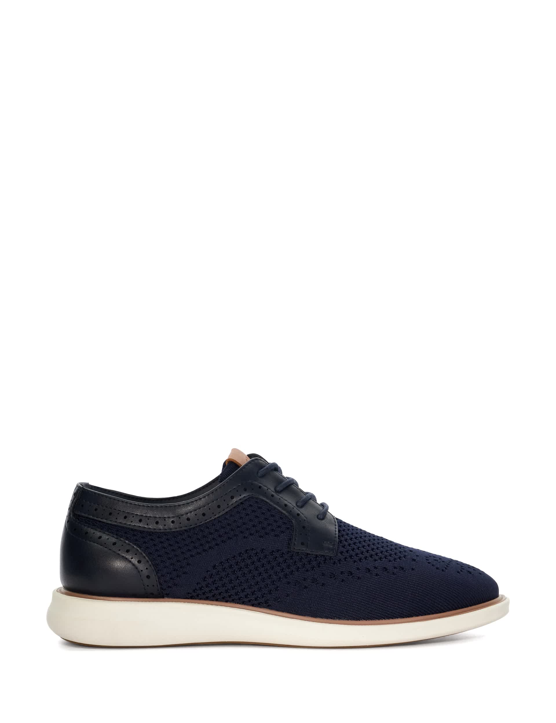 Dune London Men's Knitted Wedge Derby Shoes - 10 - Navy, Navy