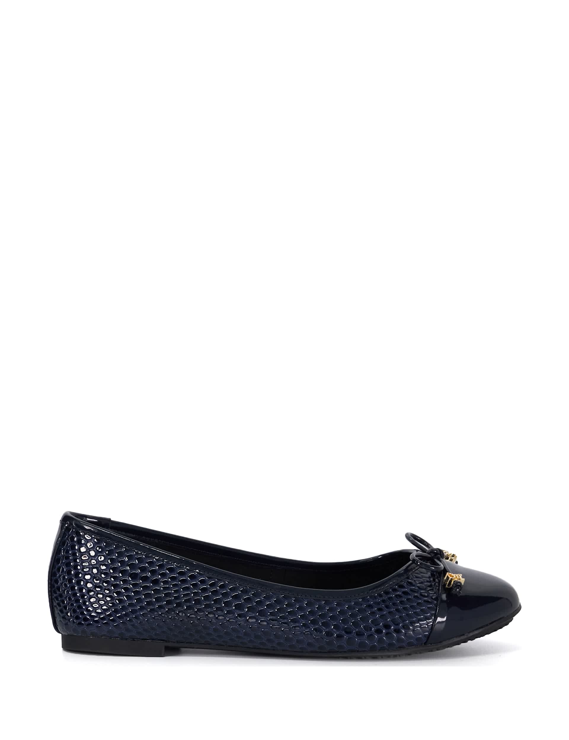 Dune London Women's Patent Flat Ballet Pumps - 3 - Navy, Black,Navy