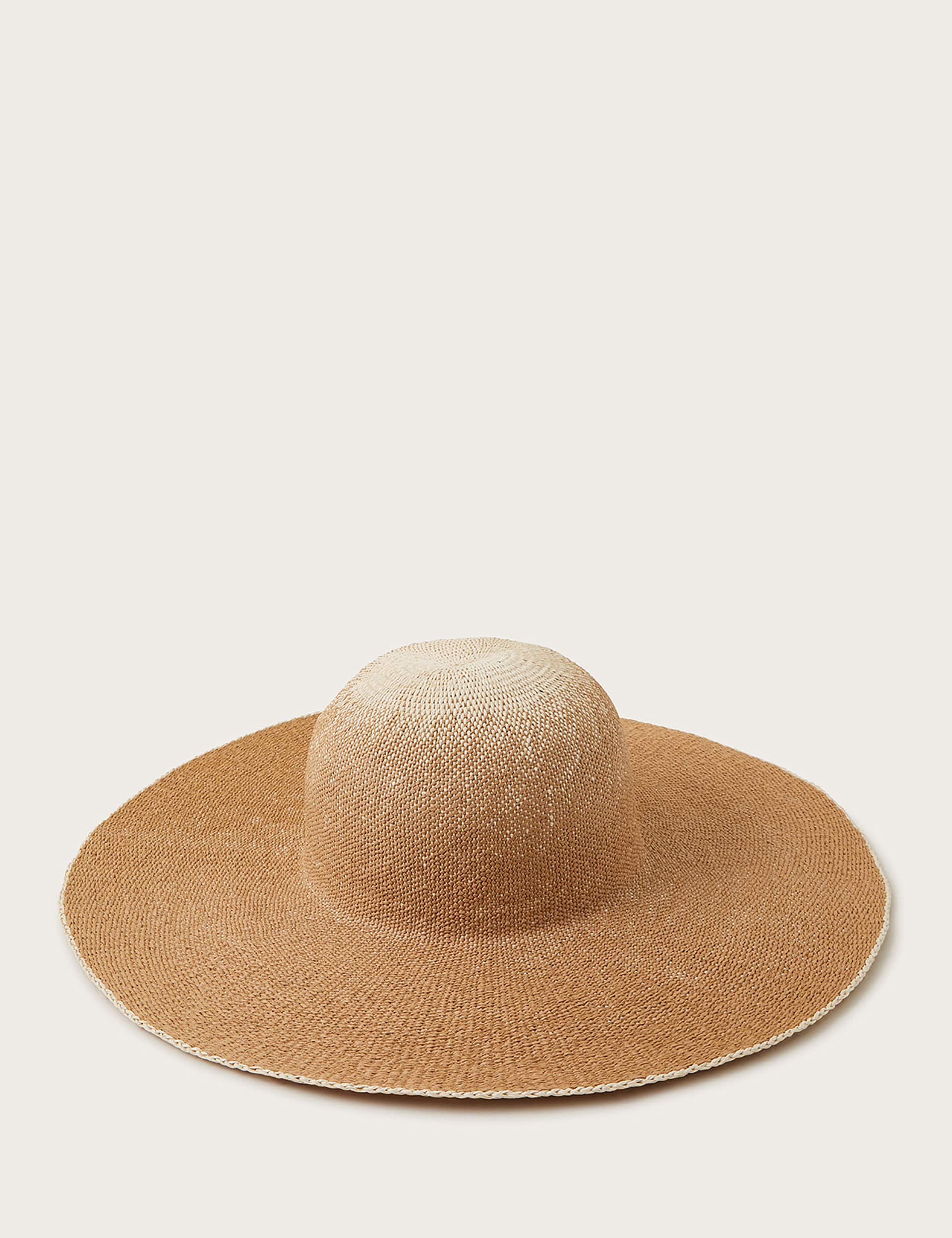 Monsoon Women's Straw Wide Brim Hat - Natural, Natural