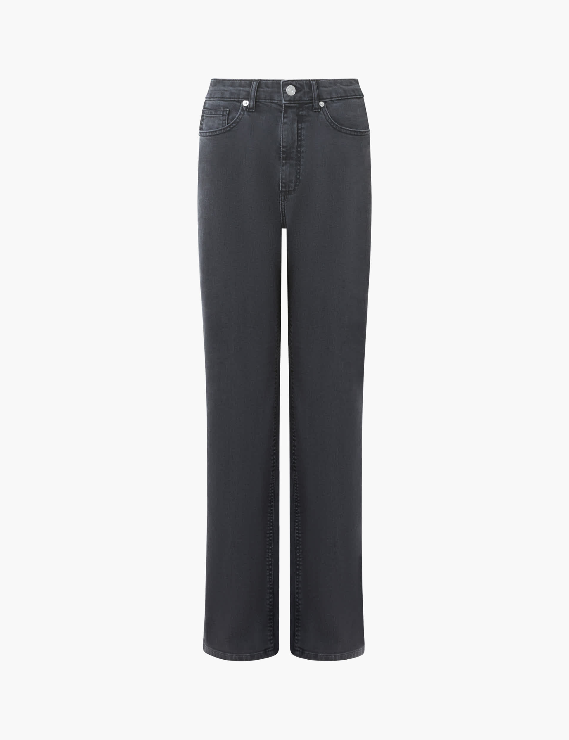 French Connection Women's Straight Leg Jeans - 14 - Black, Black