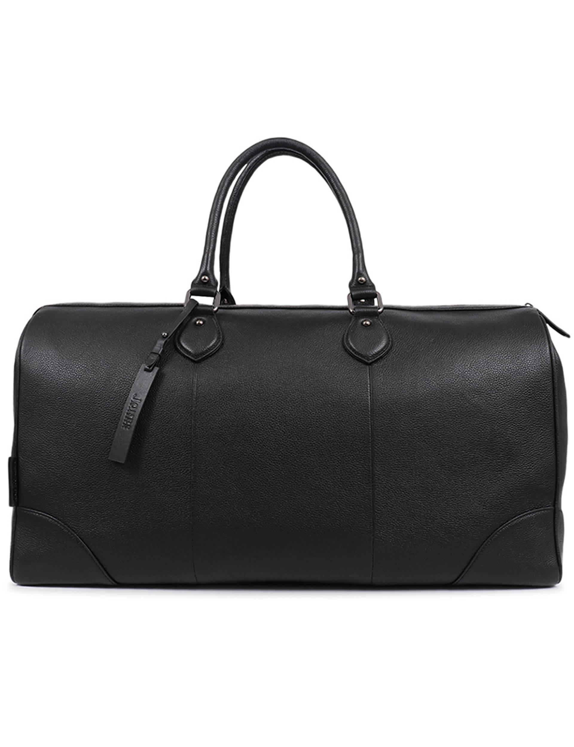 Jones Bootmaker Men's Leather Weekend Bag - Black, Black