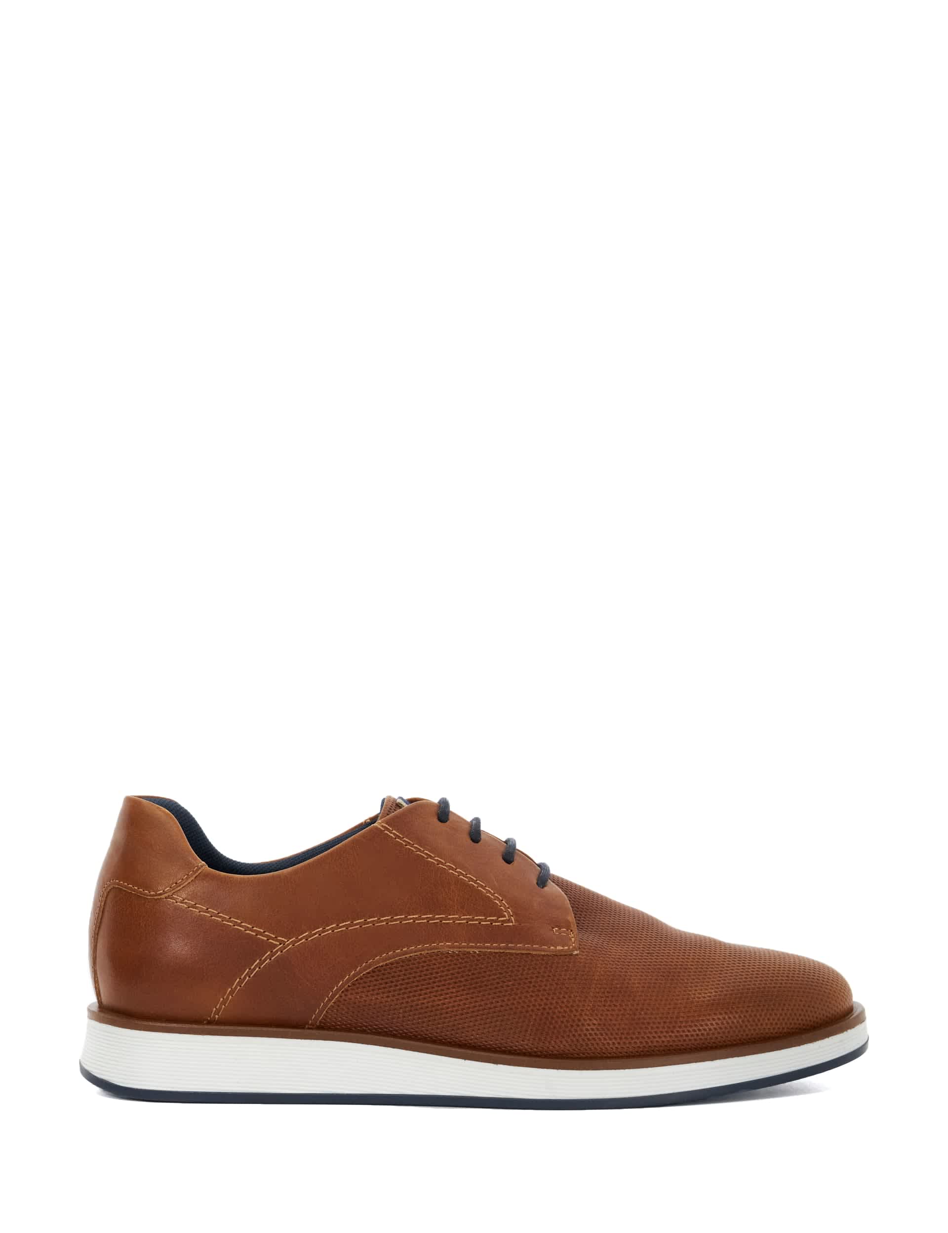 Dune London Men's Wide Fit Leather Shoes - 10 - Tan, Tan