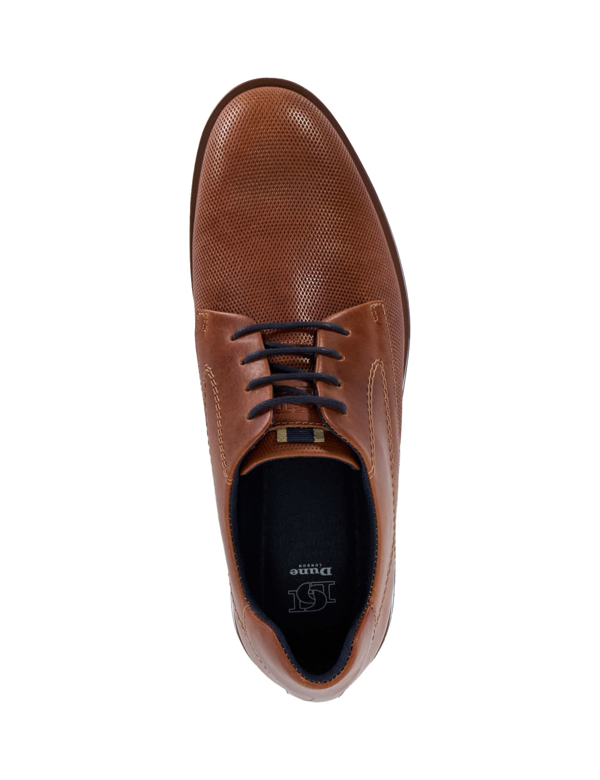 Dune London Men's Leather Derby Shoes - 8 - Tan, Tan