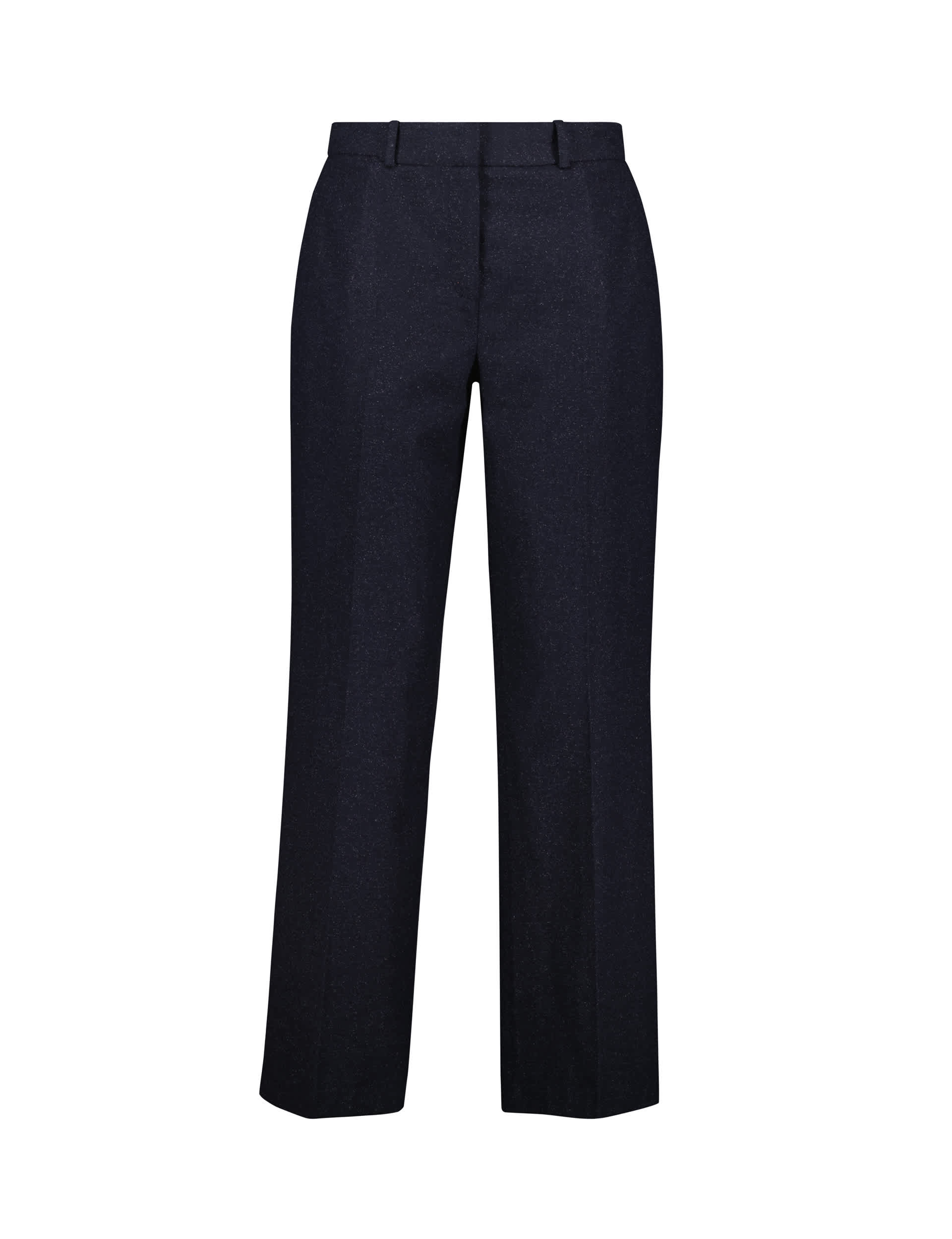 Baukjen Women's Wool Blend Wide Leg Trousers - 18 - Navy, Grey,Navy