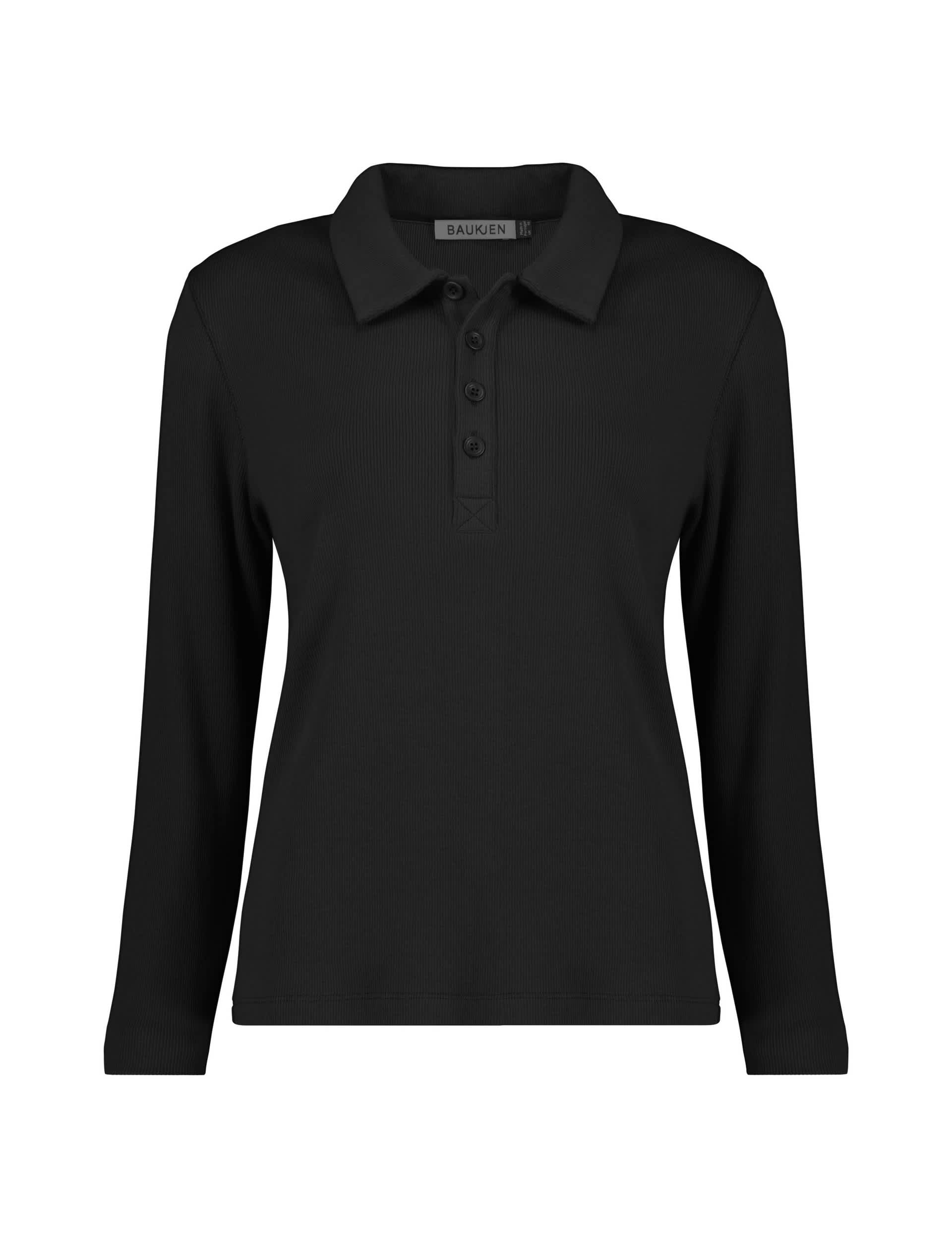 Baukjen Women's Pure Cotton Collared Top - 10 - Black, Black