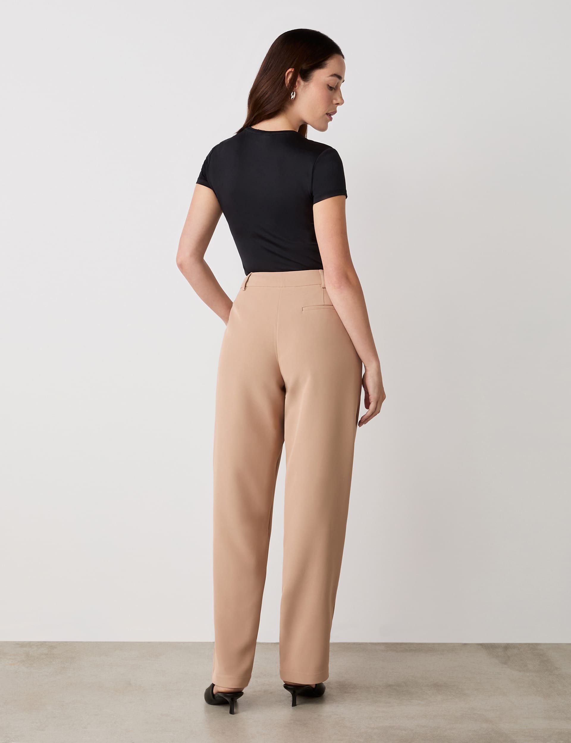 Finery London Women's Straight Leg Trousers - 12REG - Camel, Camel,Black,Navy