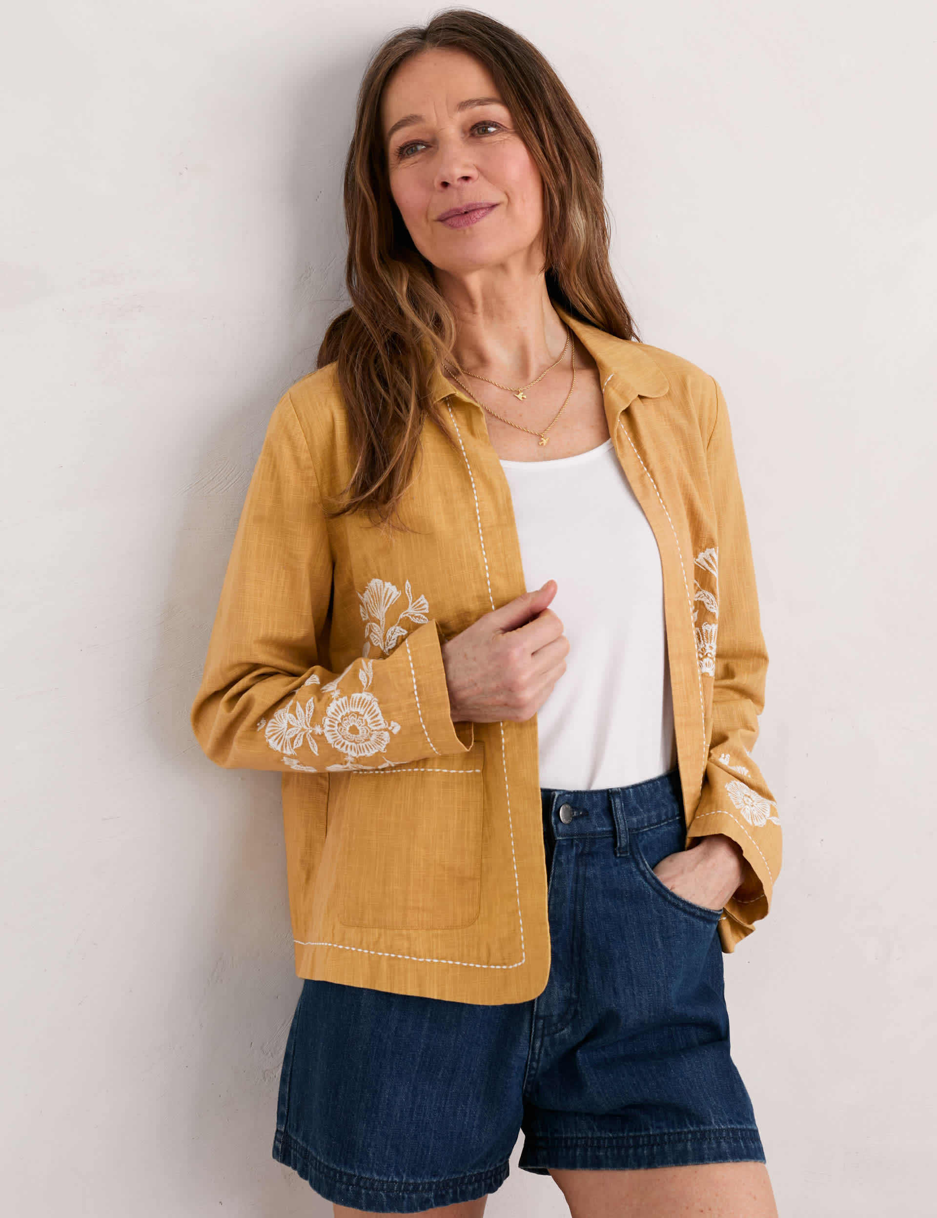 Seasalt Cornwall Women's Pure Cotton Embroidered Lightweight Jacket