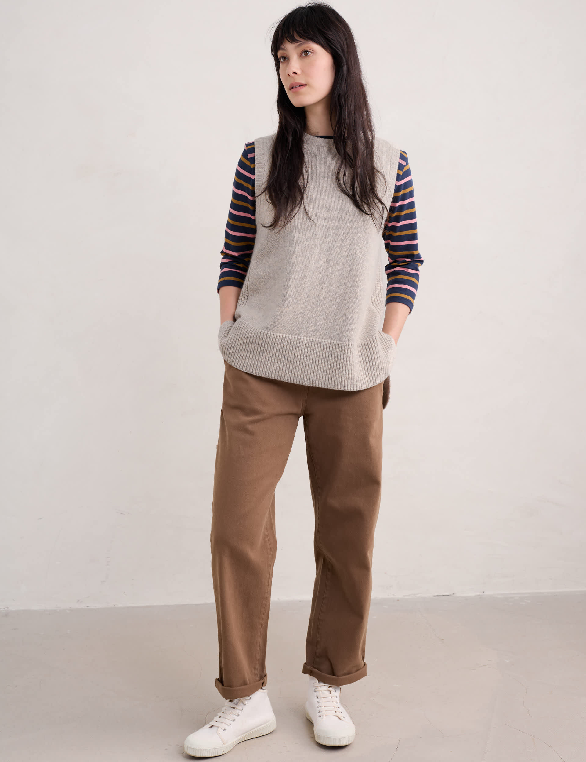 Seasalt Cornwall Women's Cotton Rich Straight Leg Trousers