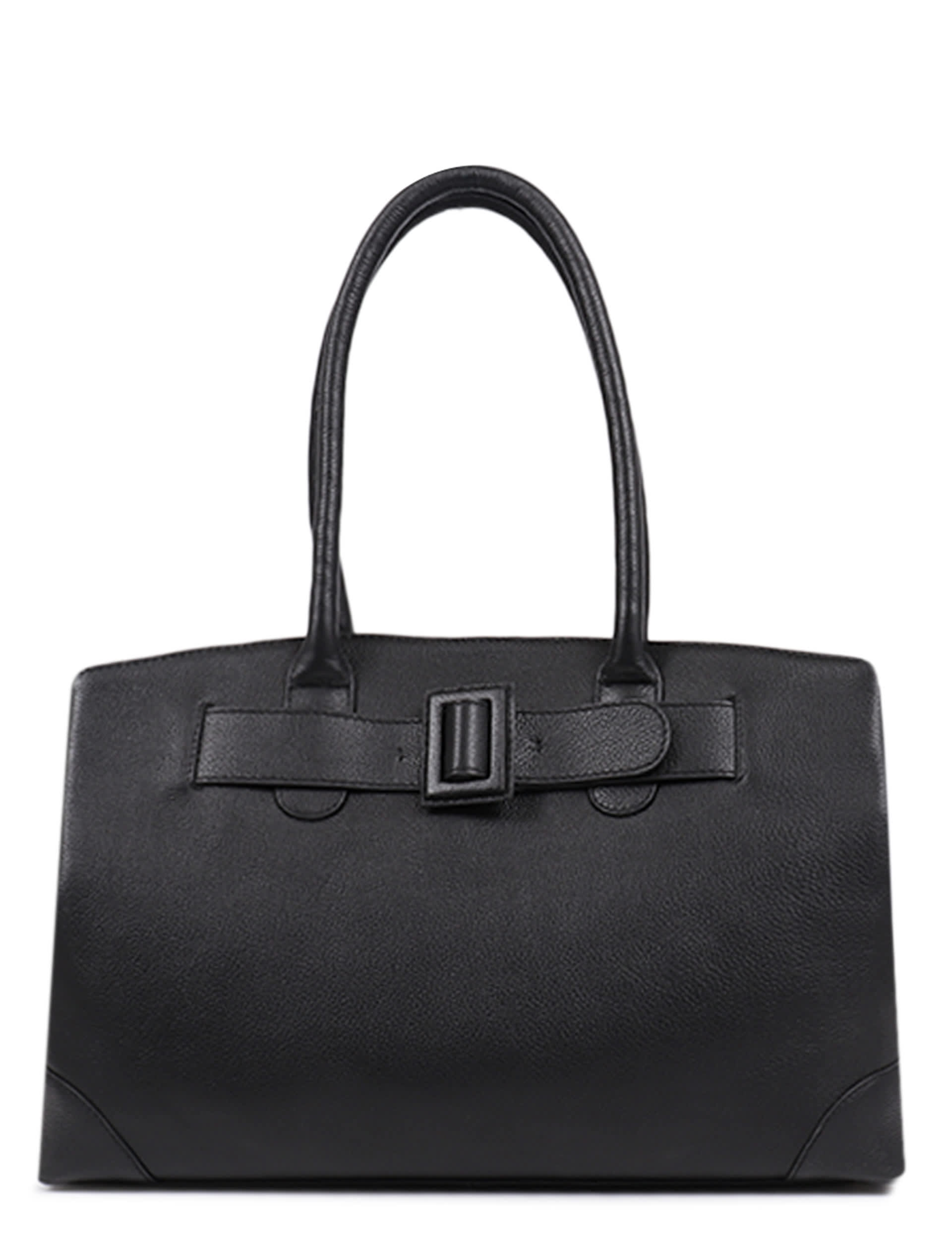 Jones Bootmaker Women's Leather Buckle Detail Tote Bag - Black, Tan,Black