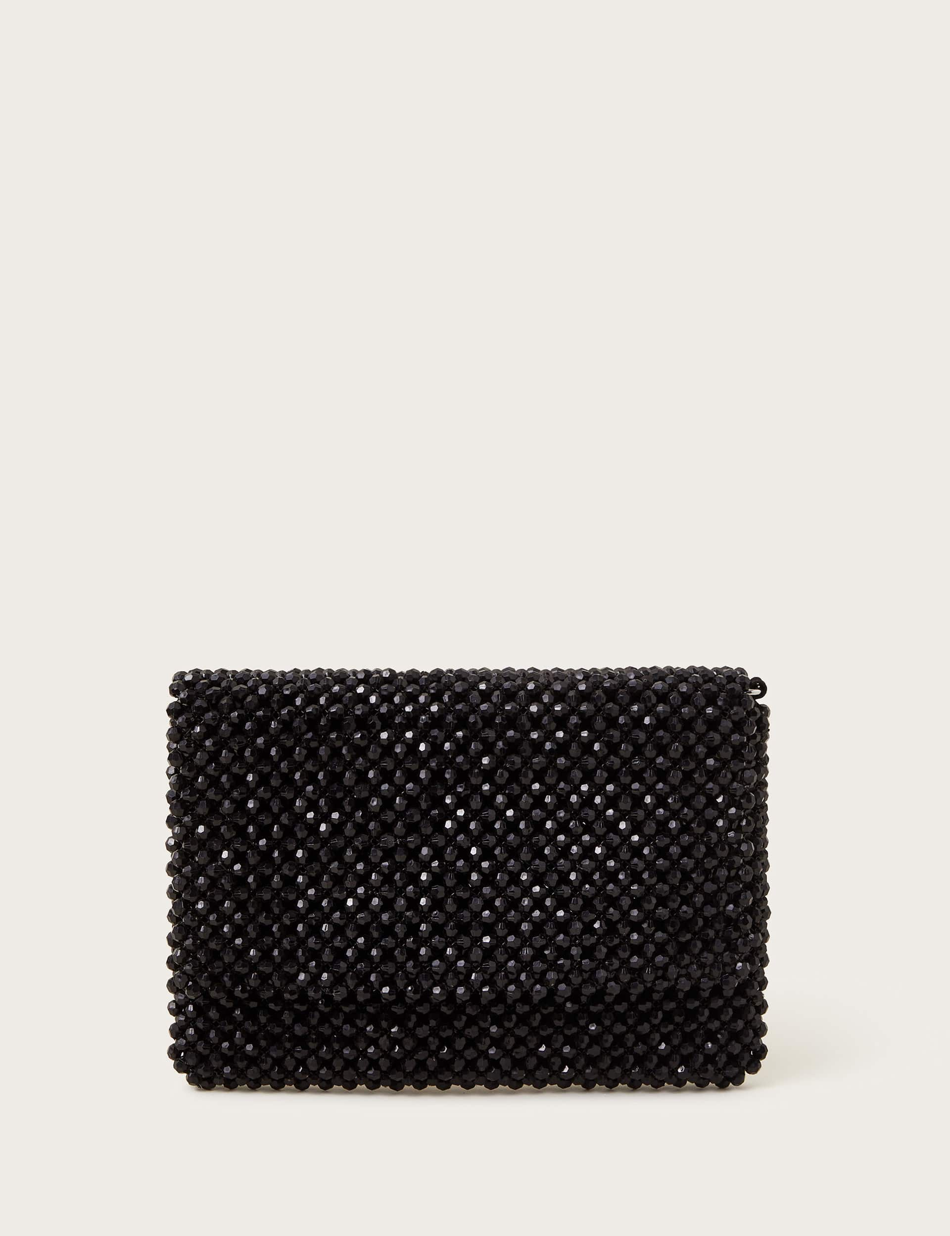 Monsoon Women's Beaded Clutch Bag - Black, Black