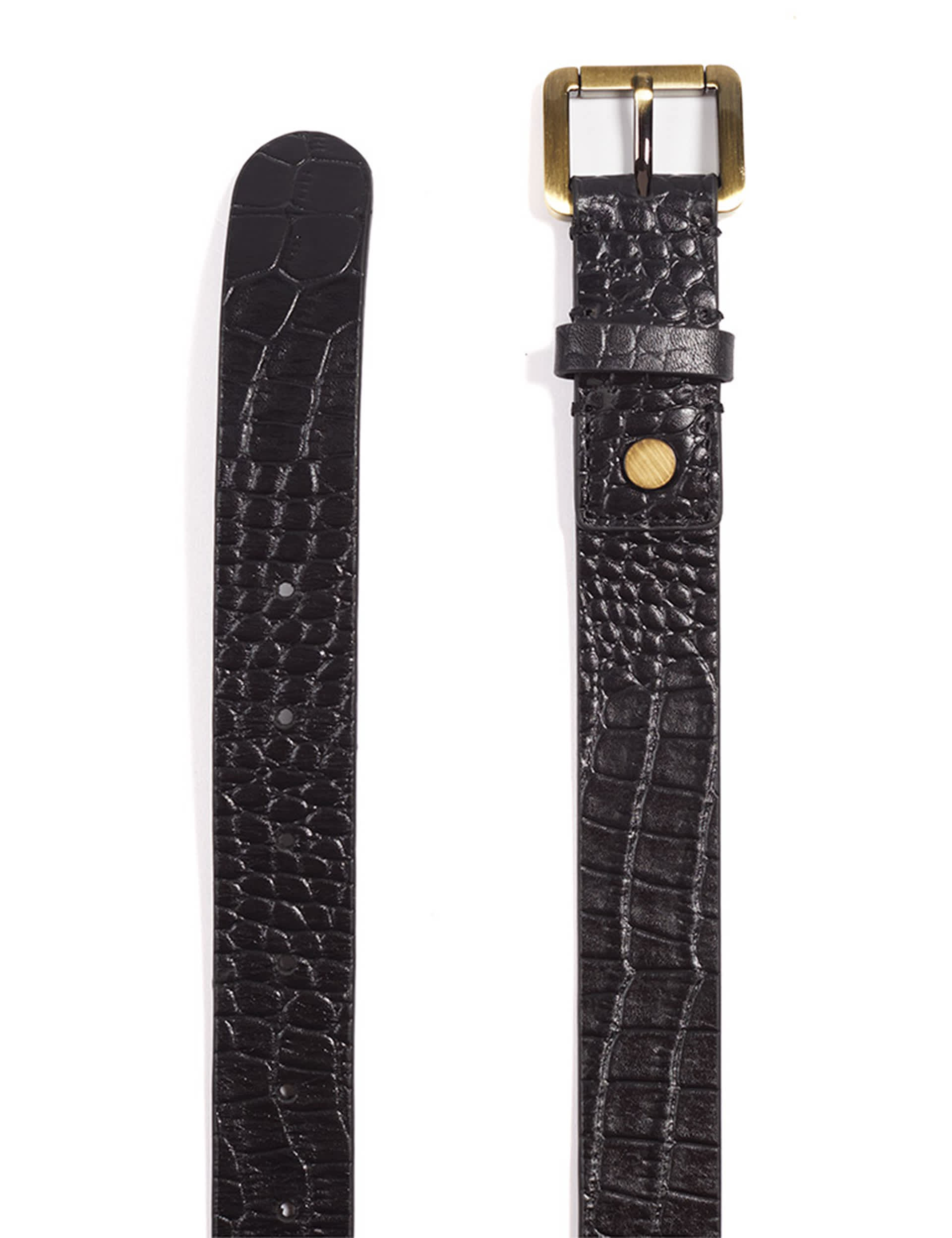 Jones Bootmaker Odetta Leather belt - M-L - Black, Black