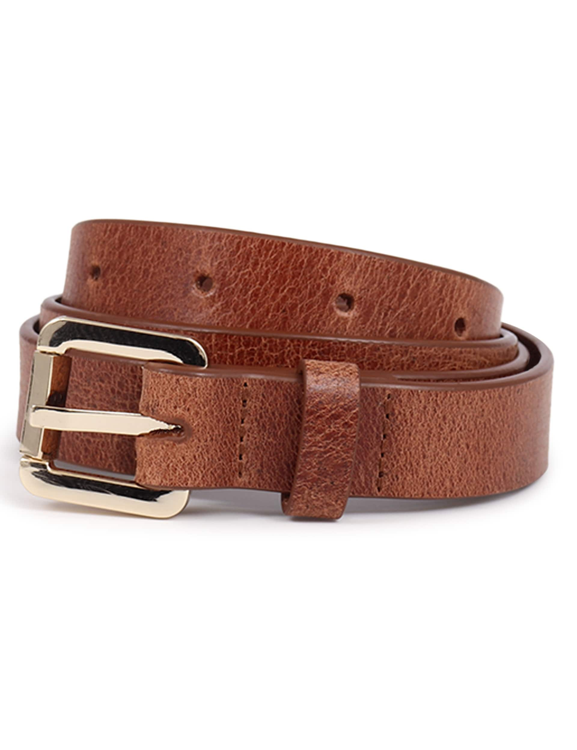 Jones Bootmaker Onora Leather belt - M-L - Tan, Gold,Tan