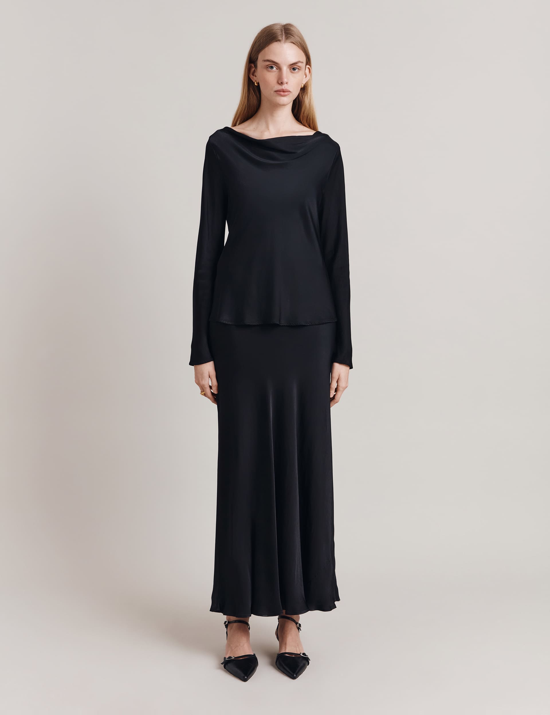 Ghost Women's Satin Maxi Slip Skirt