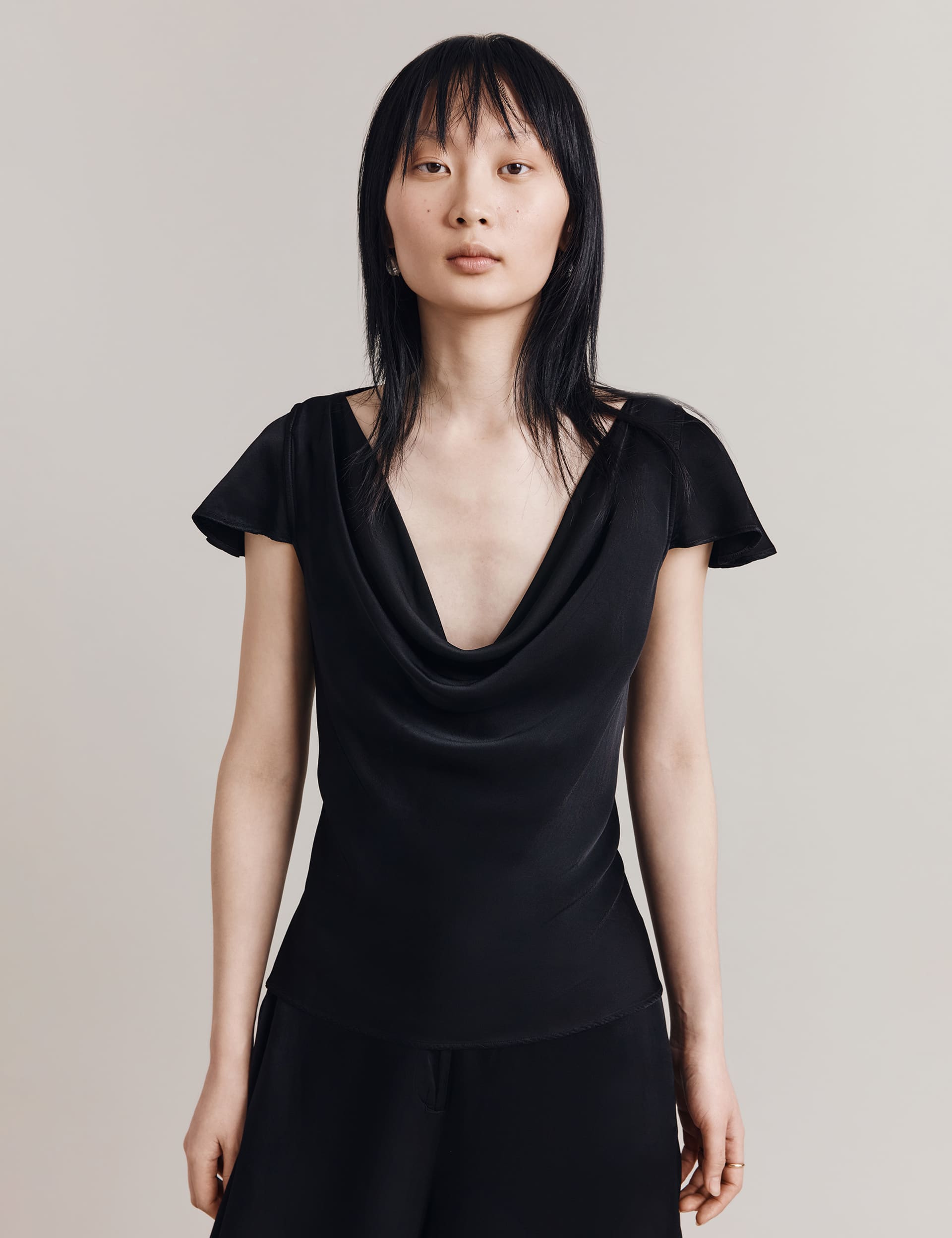 Ghost Women's Satin Cowl Neck Blouse