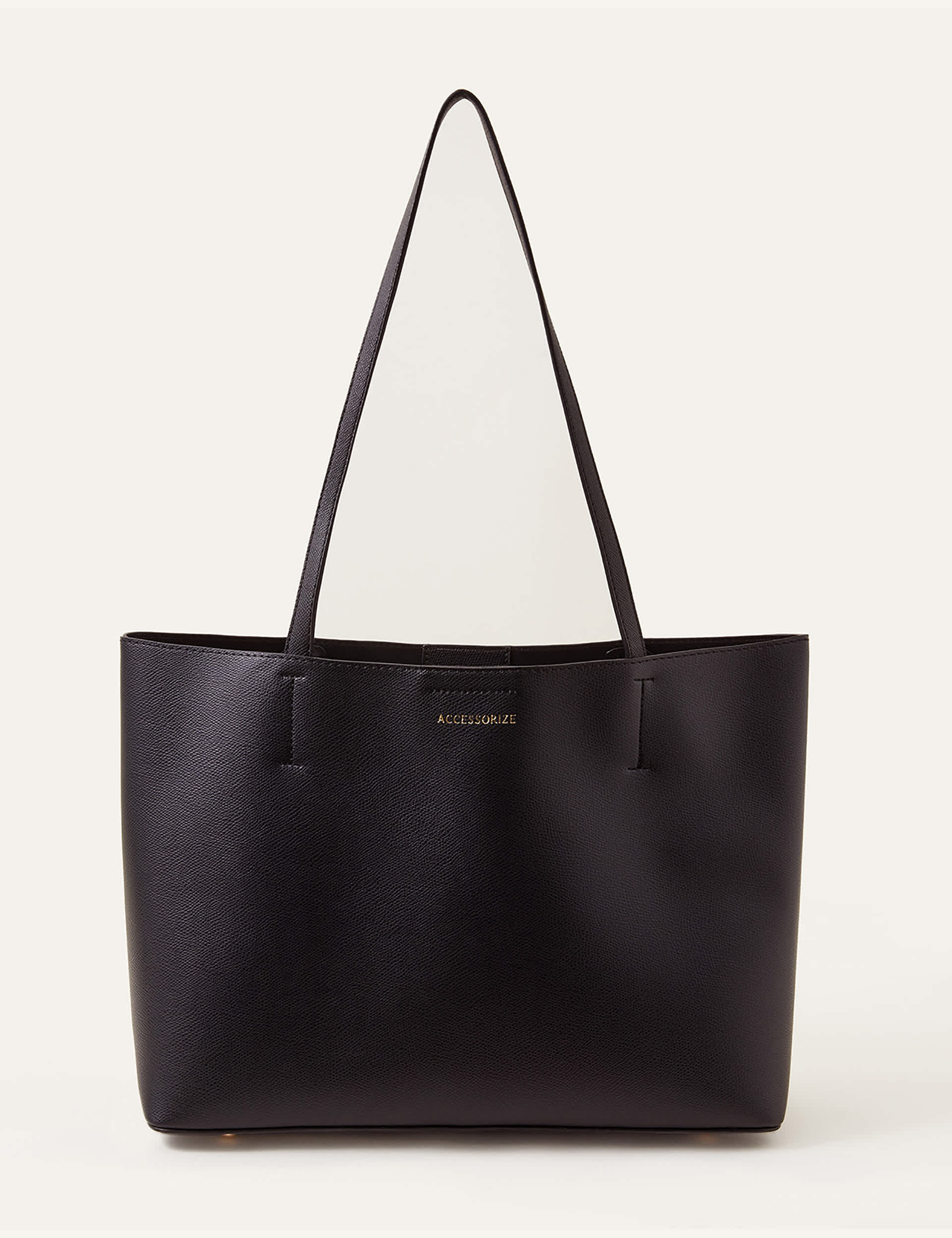 Accessorize Women's Structured Tote Bag - Black, Black