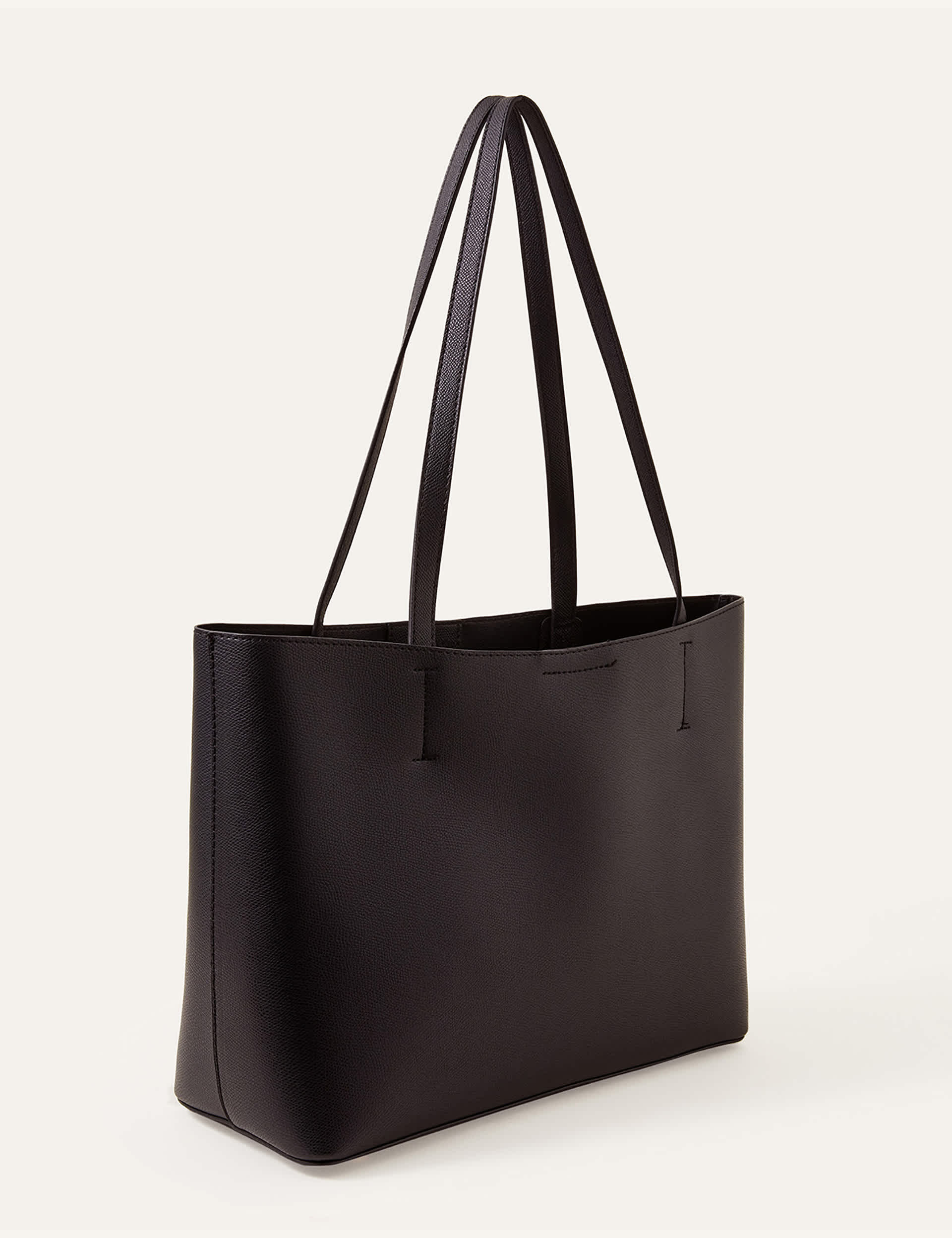 Accessorize Women's Structured Tote Bag - Black, Black