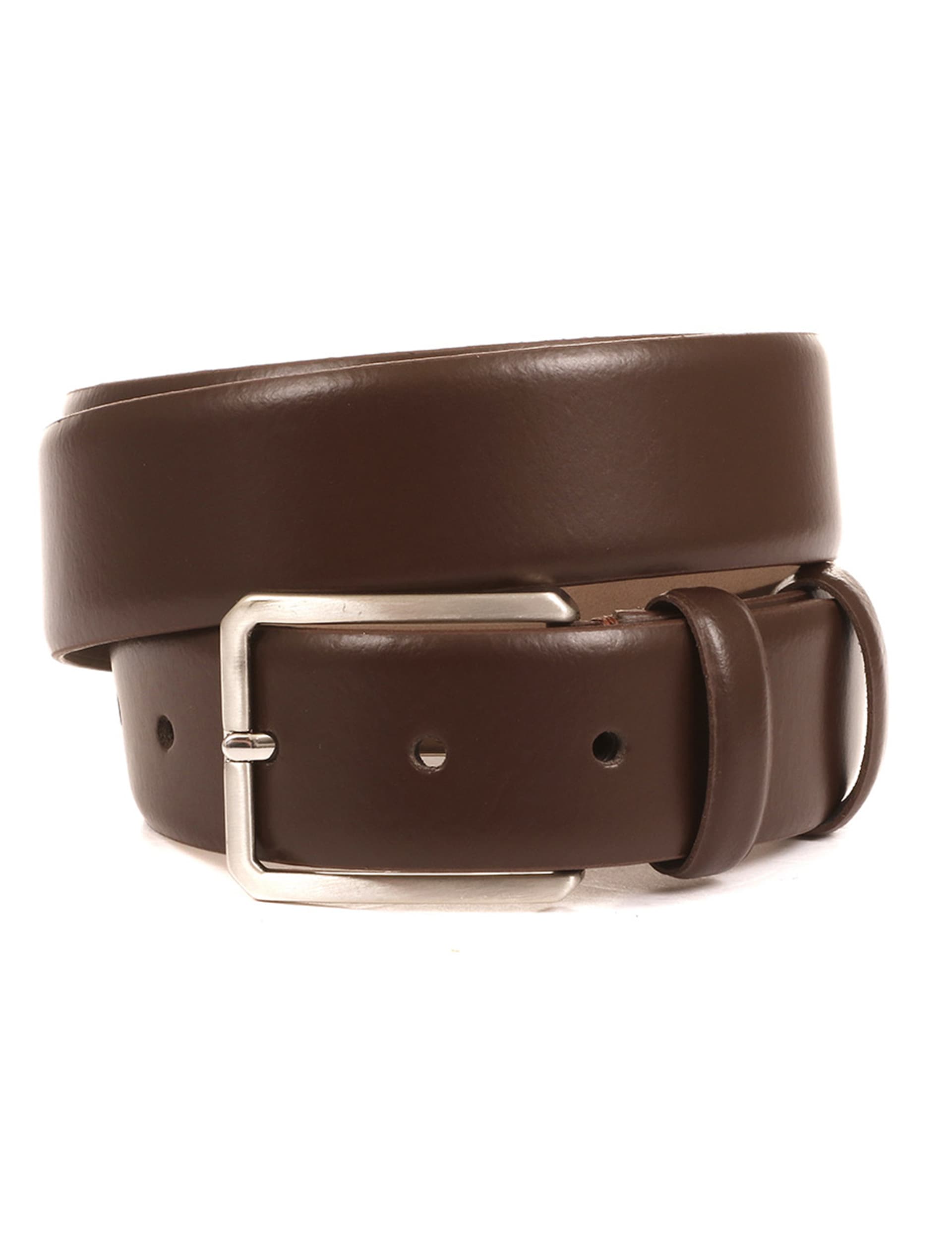 Jones Bootmaker Men's Leather Rectangular Buckle Belt - 38-40 - Brown, Brown,Tan,Black