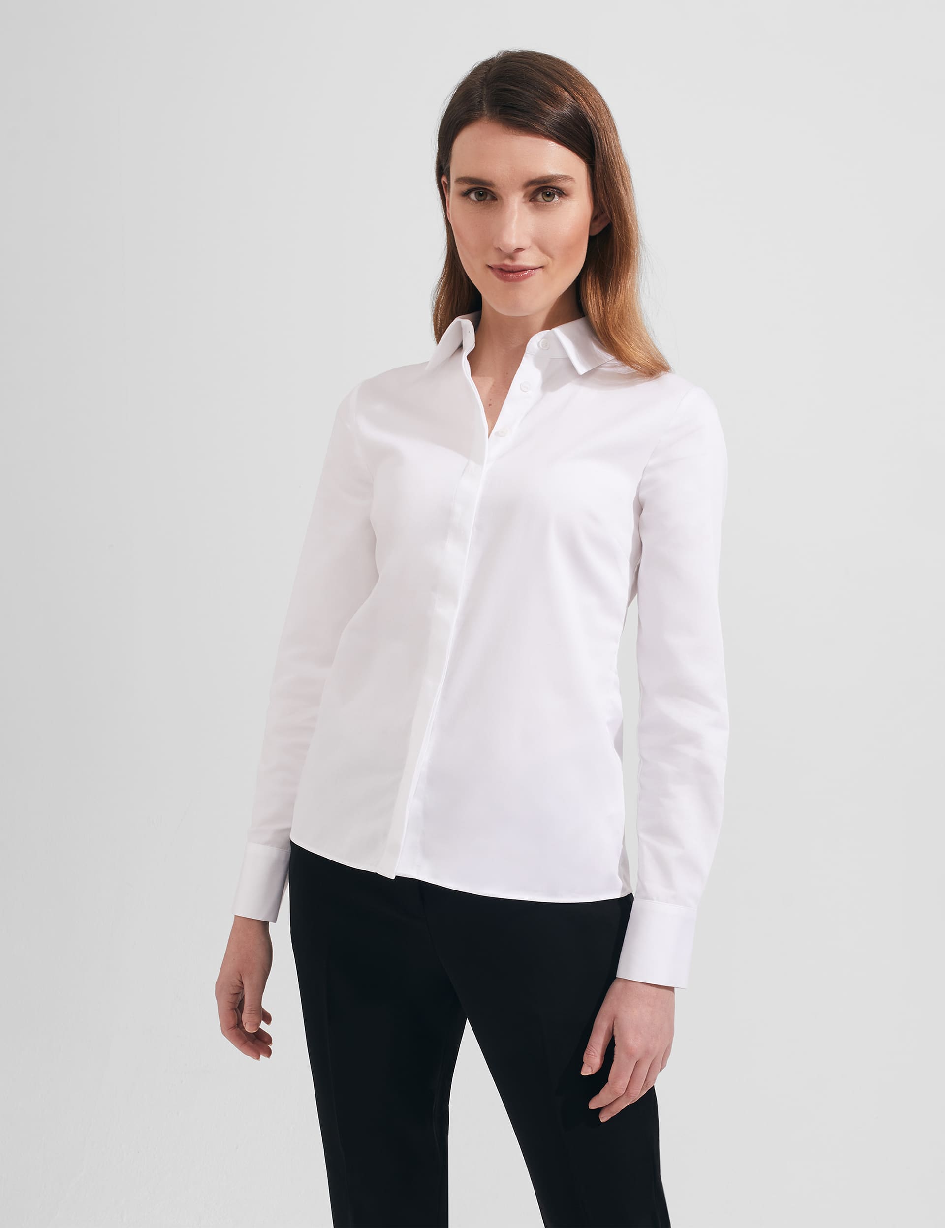 Hobbs Women's Cotton Rich Collared Shirt - 10 - White, White