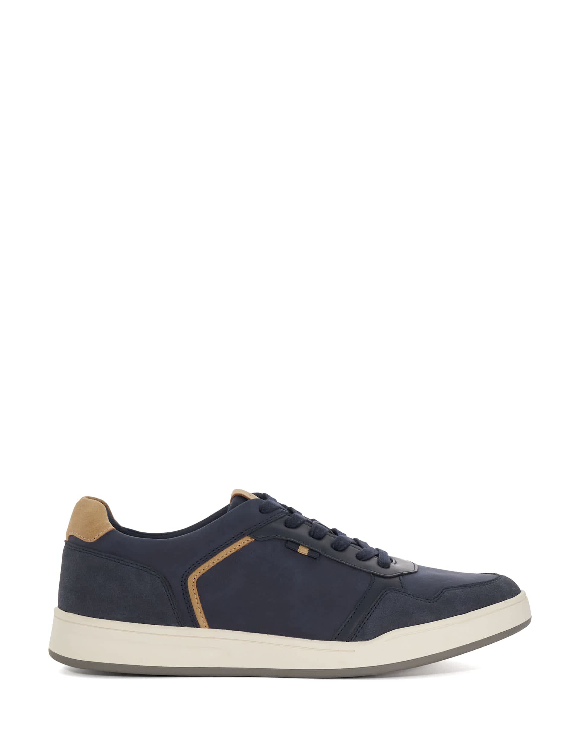 Dune London Men's TINTED - Mixed Material Trainer - 11 - Navy, White,Navy