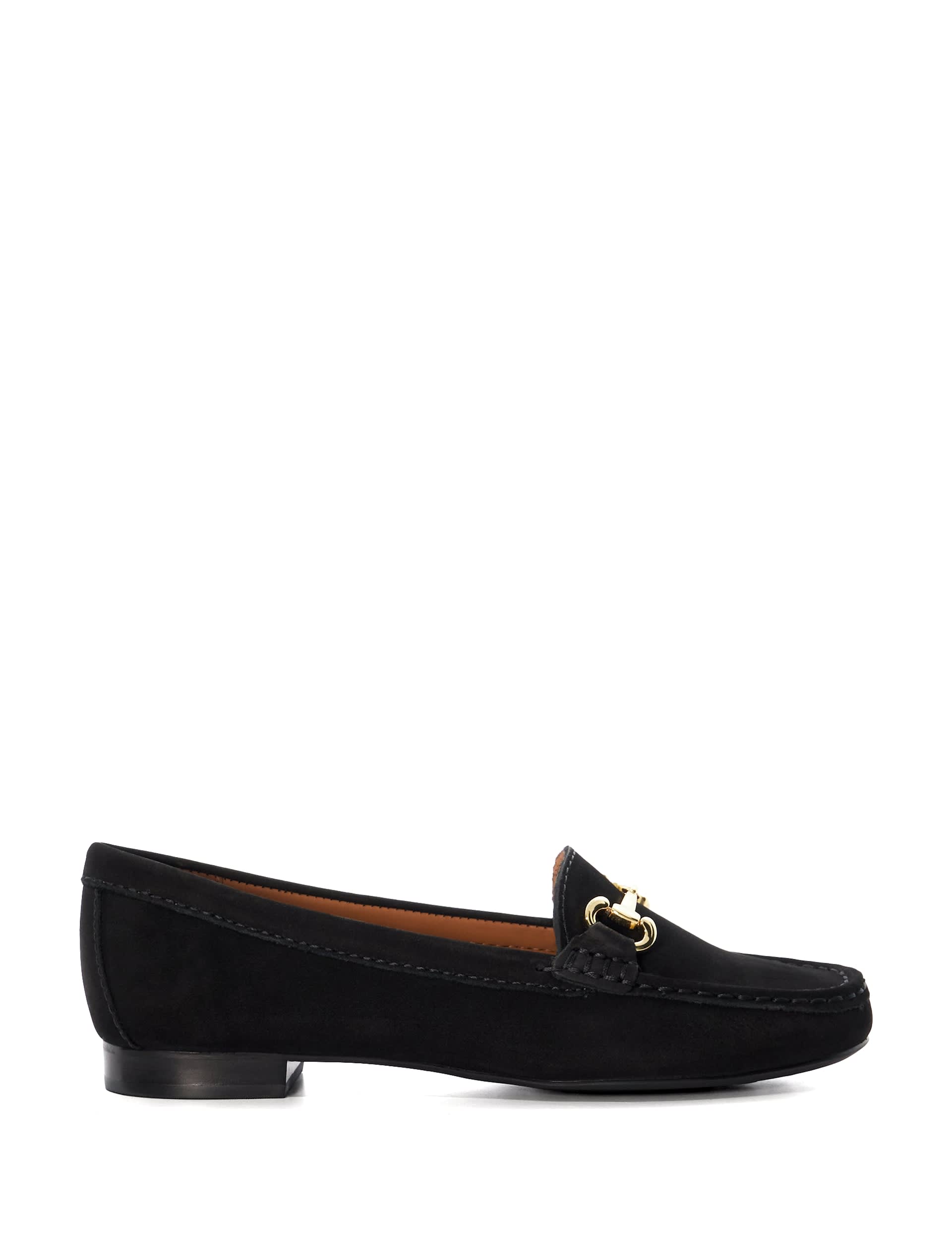 Dune London Women's Leather Slip On Flatform Loafers - 5 - Black, Black