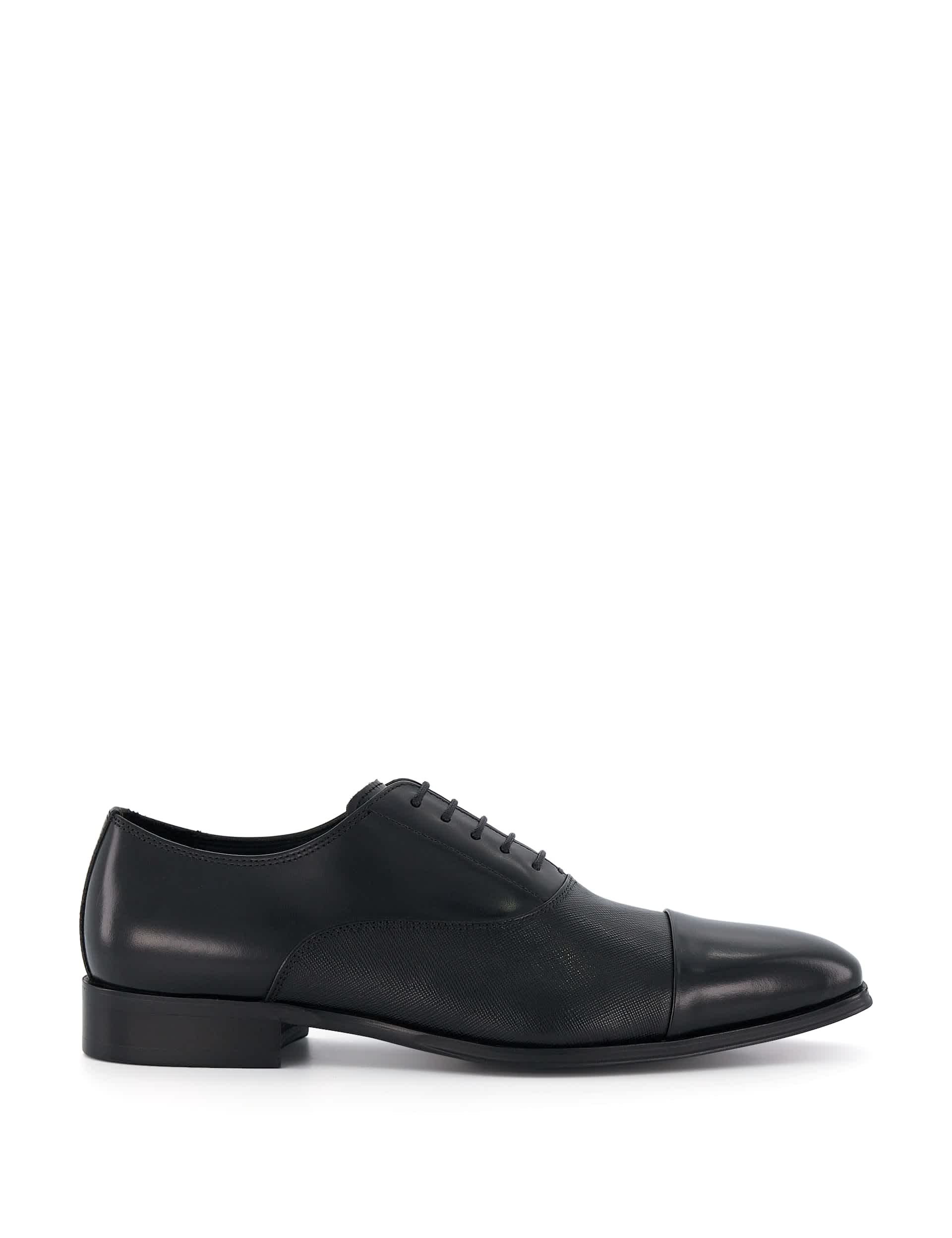 Dune London Men's Leather Oxford Shoes - 9 - Black, Black