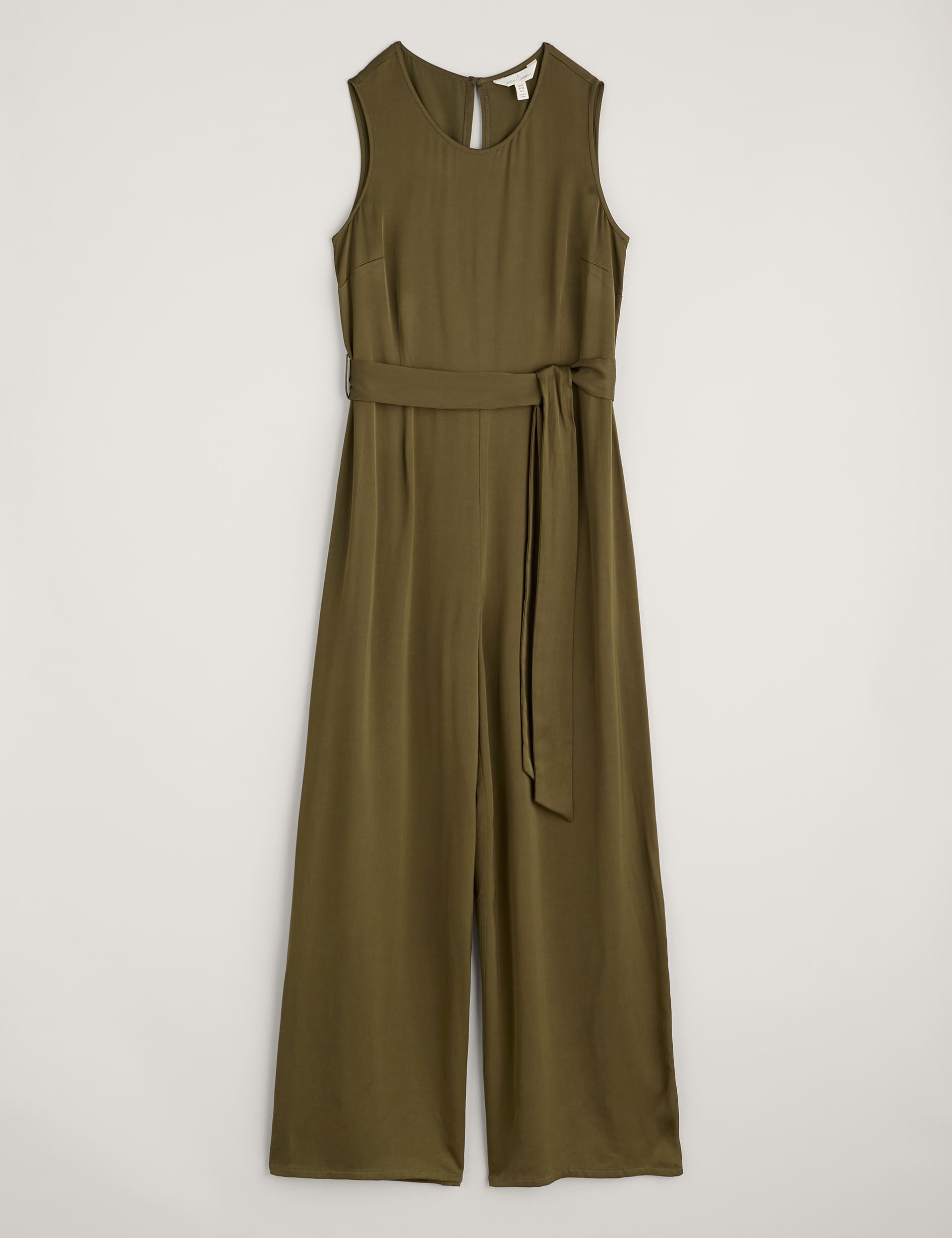 Seasalt Cornwall Women's Tie Detail Sleeveless Jumpsuit - 14 - Green, Green,Navy