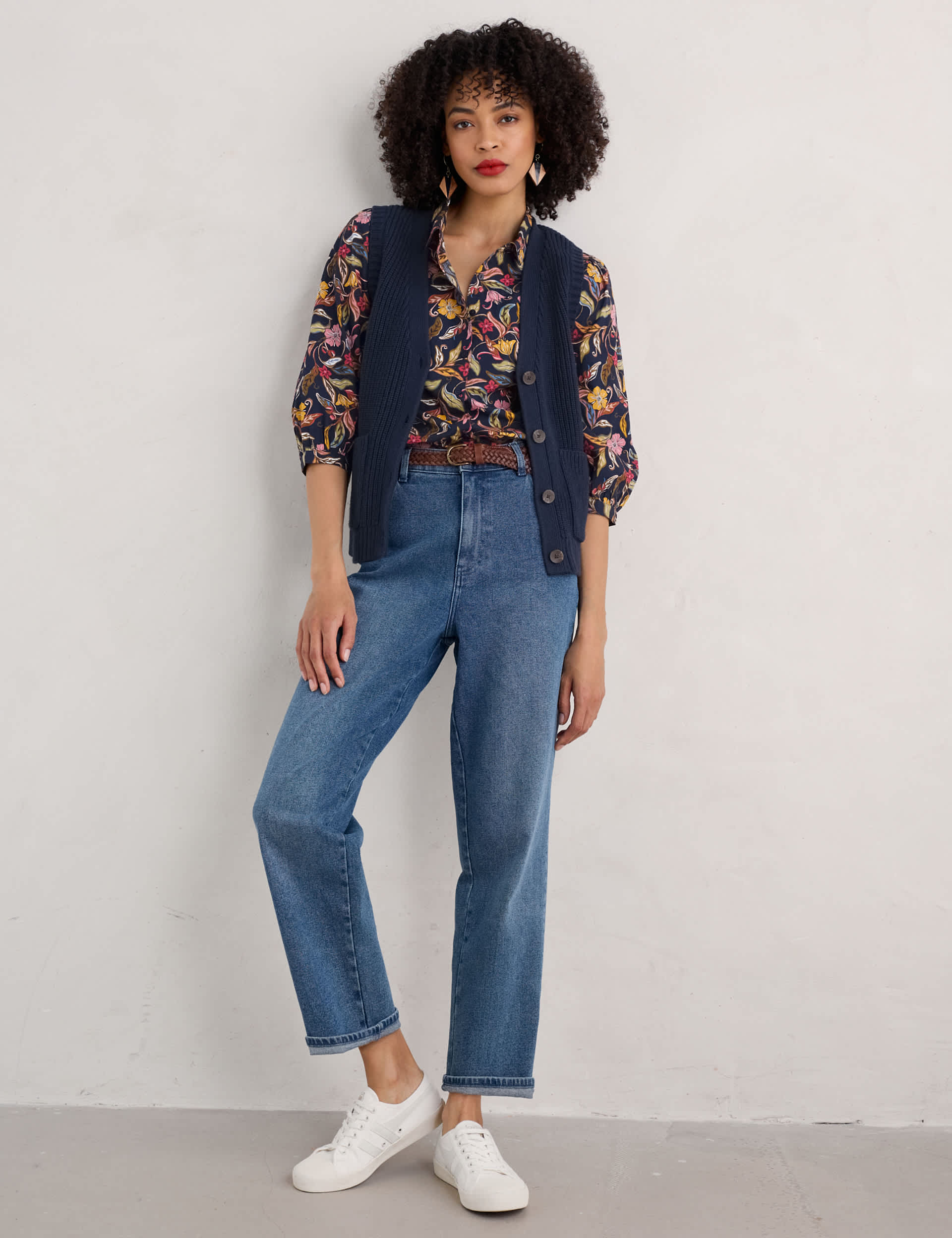 Seasalt Cornwall Women's Pure Cotton Floral Button Through Blouse