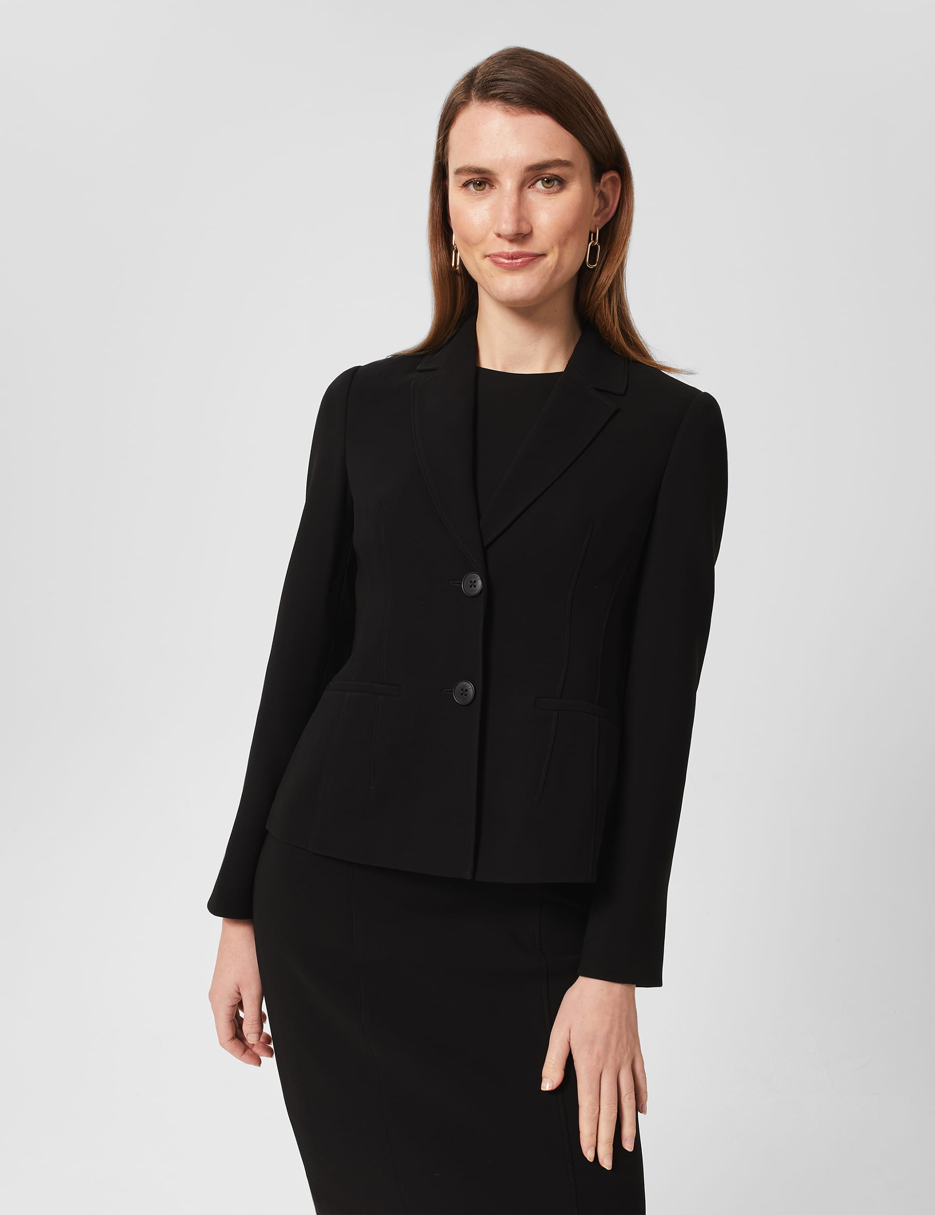 Hobbs Women's Single Breasted Blazer - 14 - Black, Black