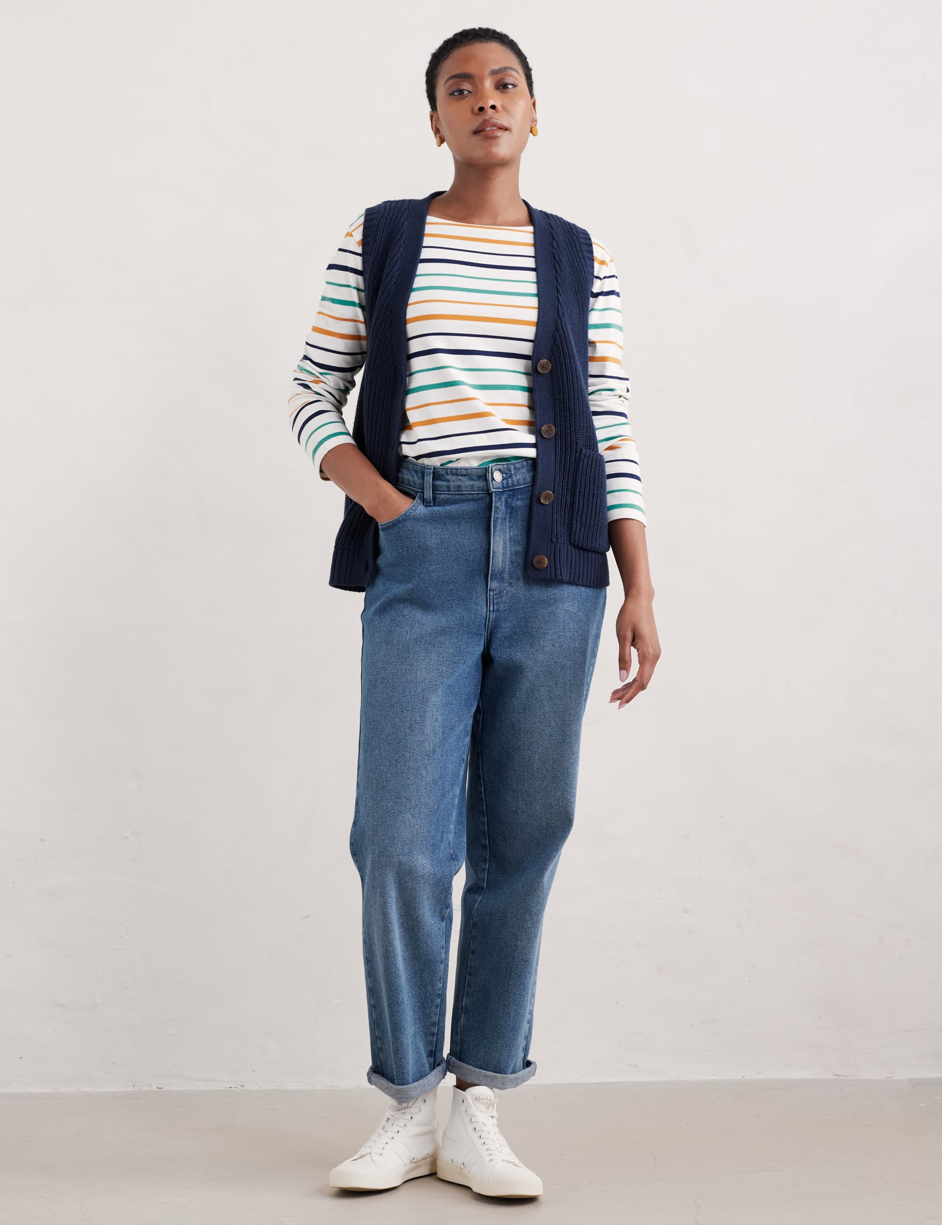 Seasalt Cornwall Women's Pure Cotton Striped Top