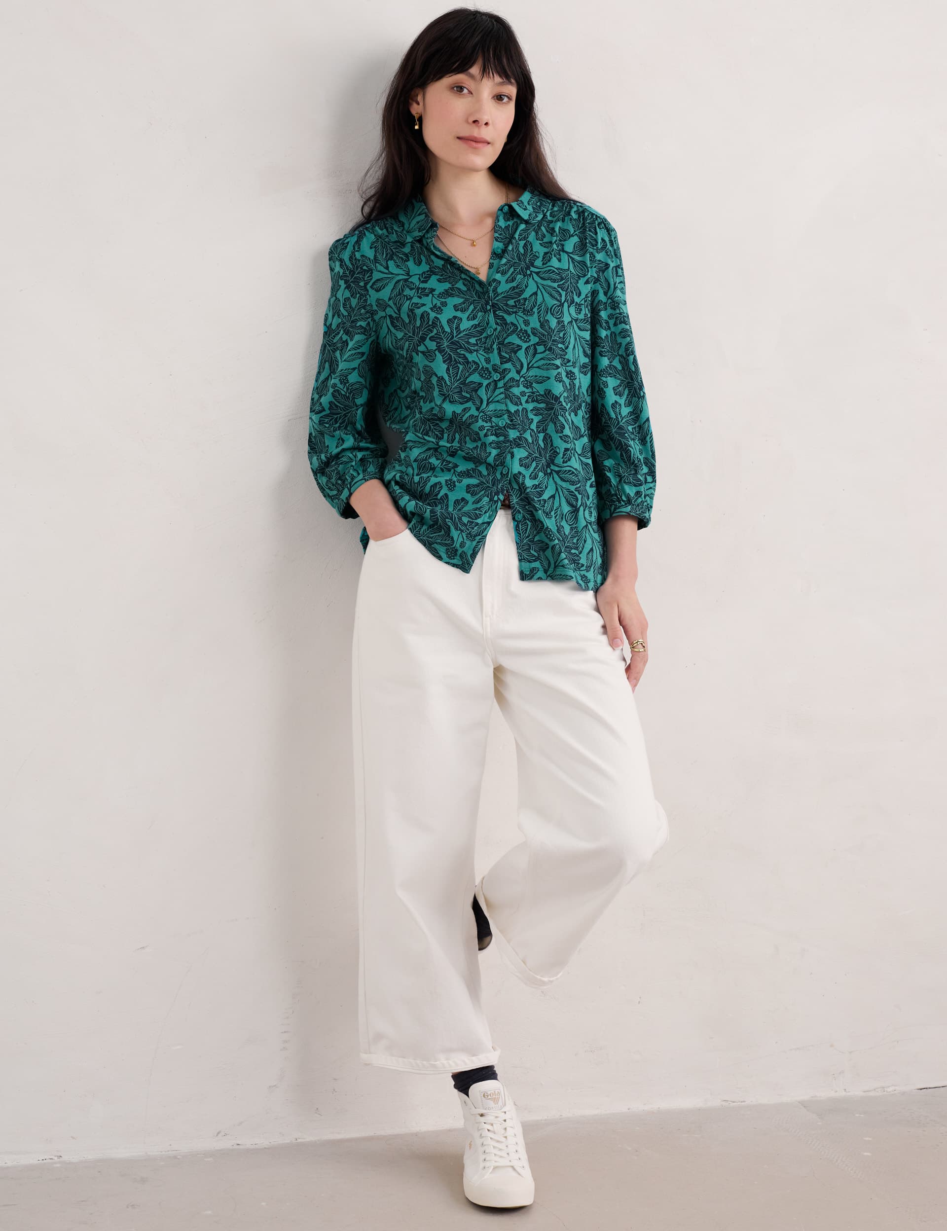 Seasalt Cornwall Women's Pure Cotton Printed Button Through Shirt