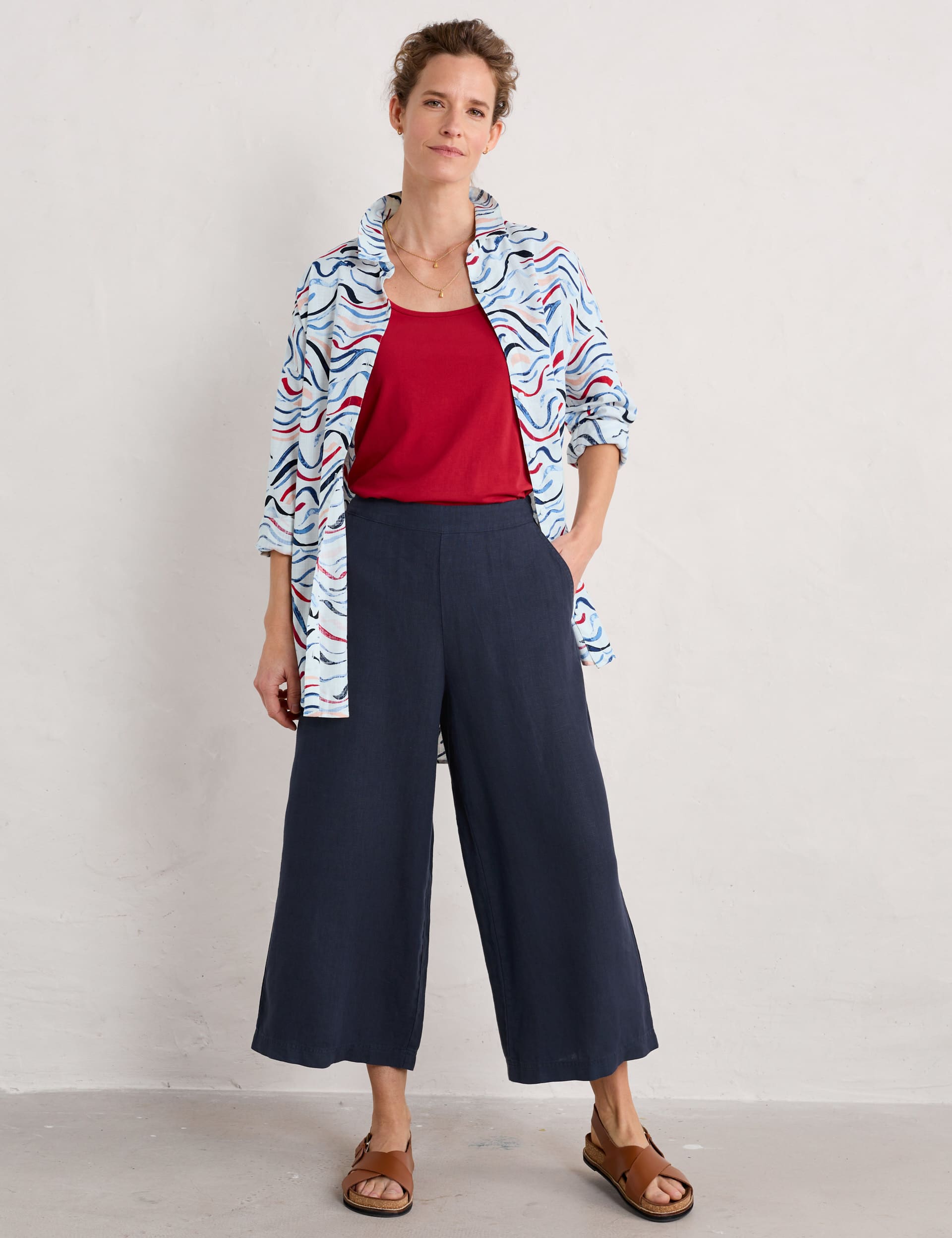 Seasalt Cornwall Women's Pure Cotton Printed Button Through Shirt