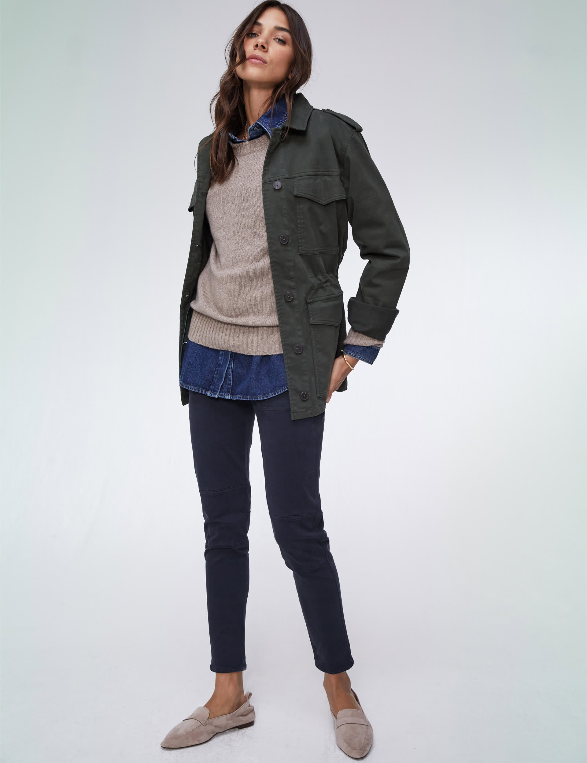 Baukjen Women's Cotton Rich Cargo Slim Fit Trousers