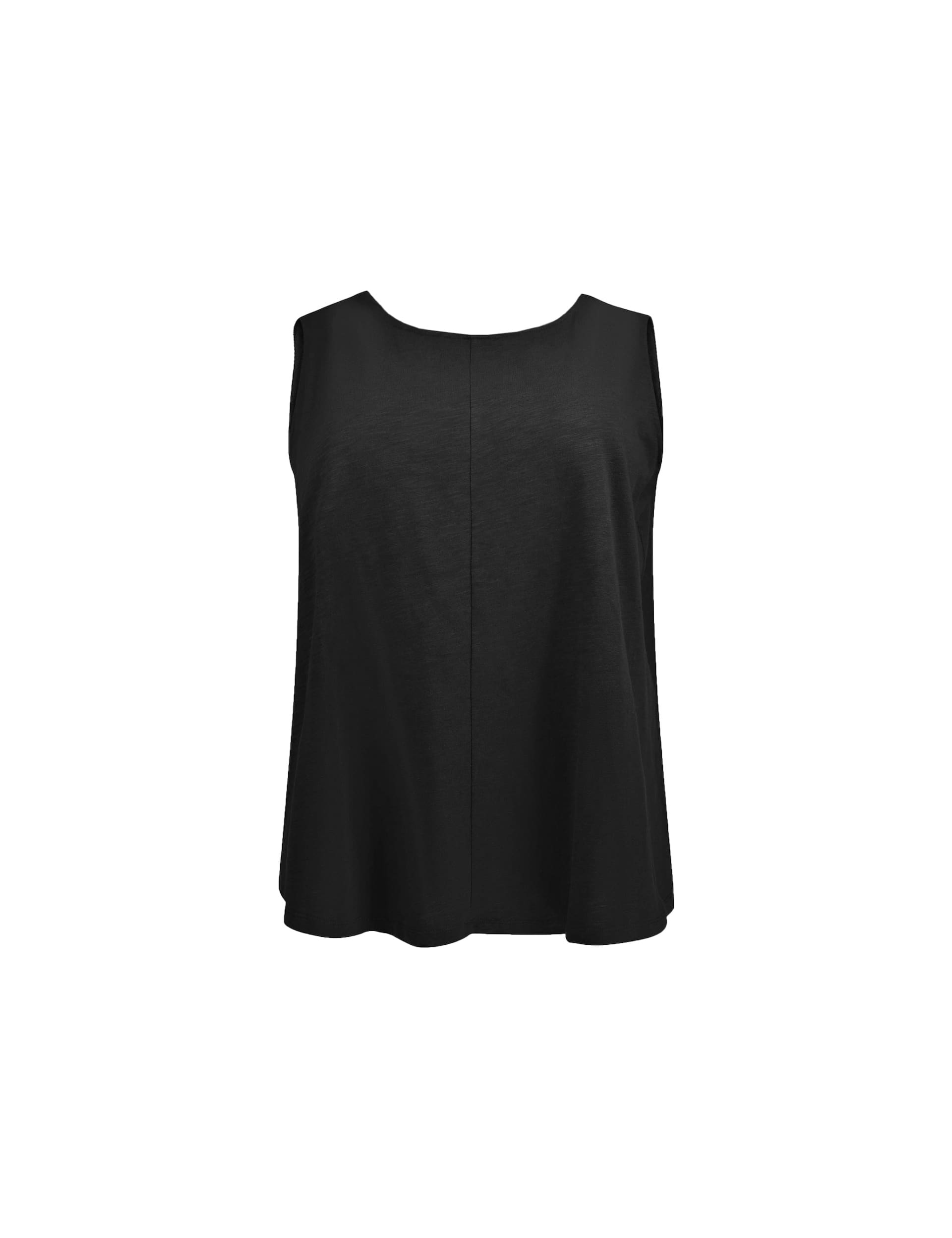 Live Unlimited London Women's Pure Cotton Relaxed Vest - 18 - Black, Black,White,Blue