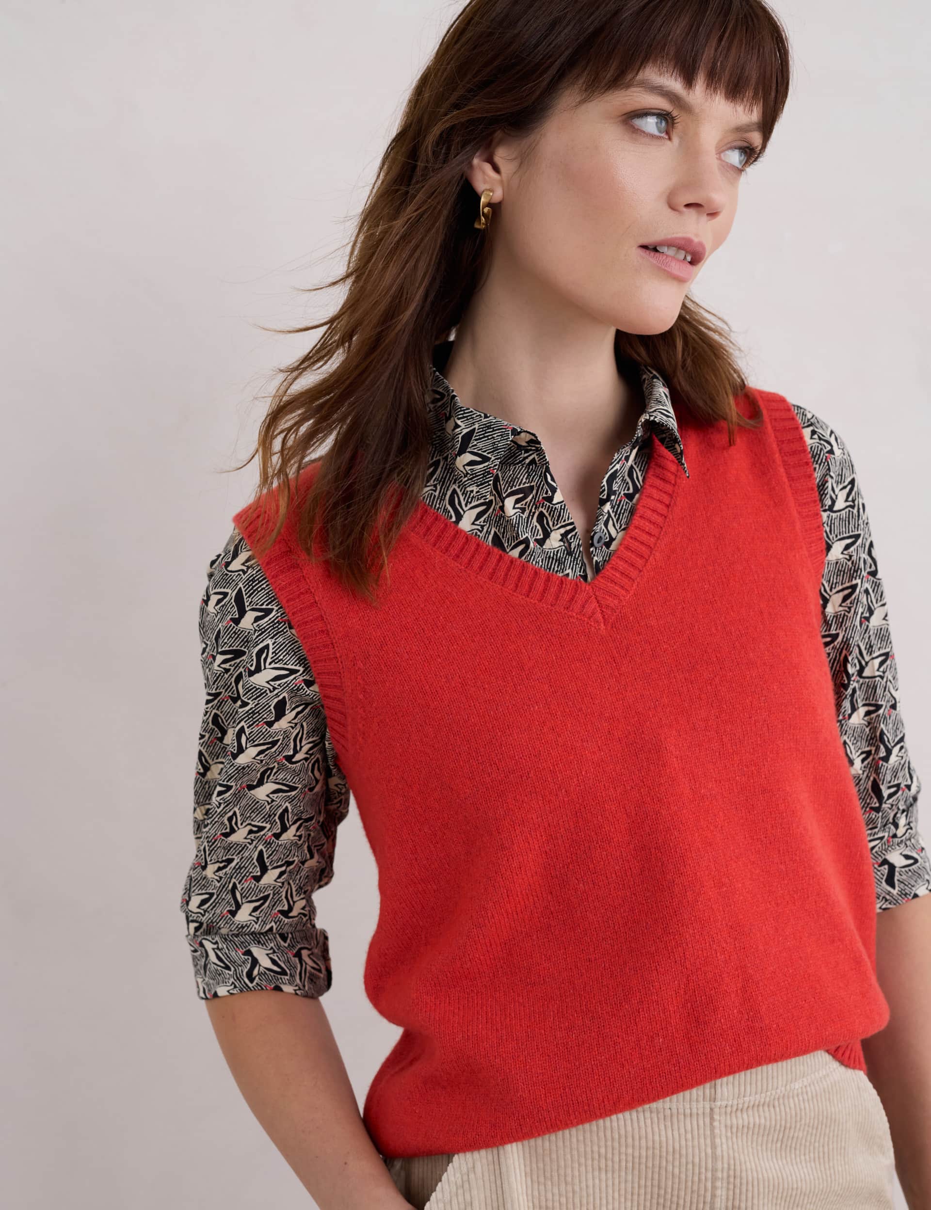 Seasalt Cornwall Women's Merino Wool Rich V-Neck Knitted Vest