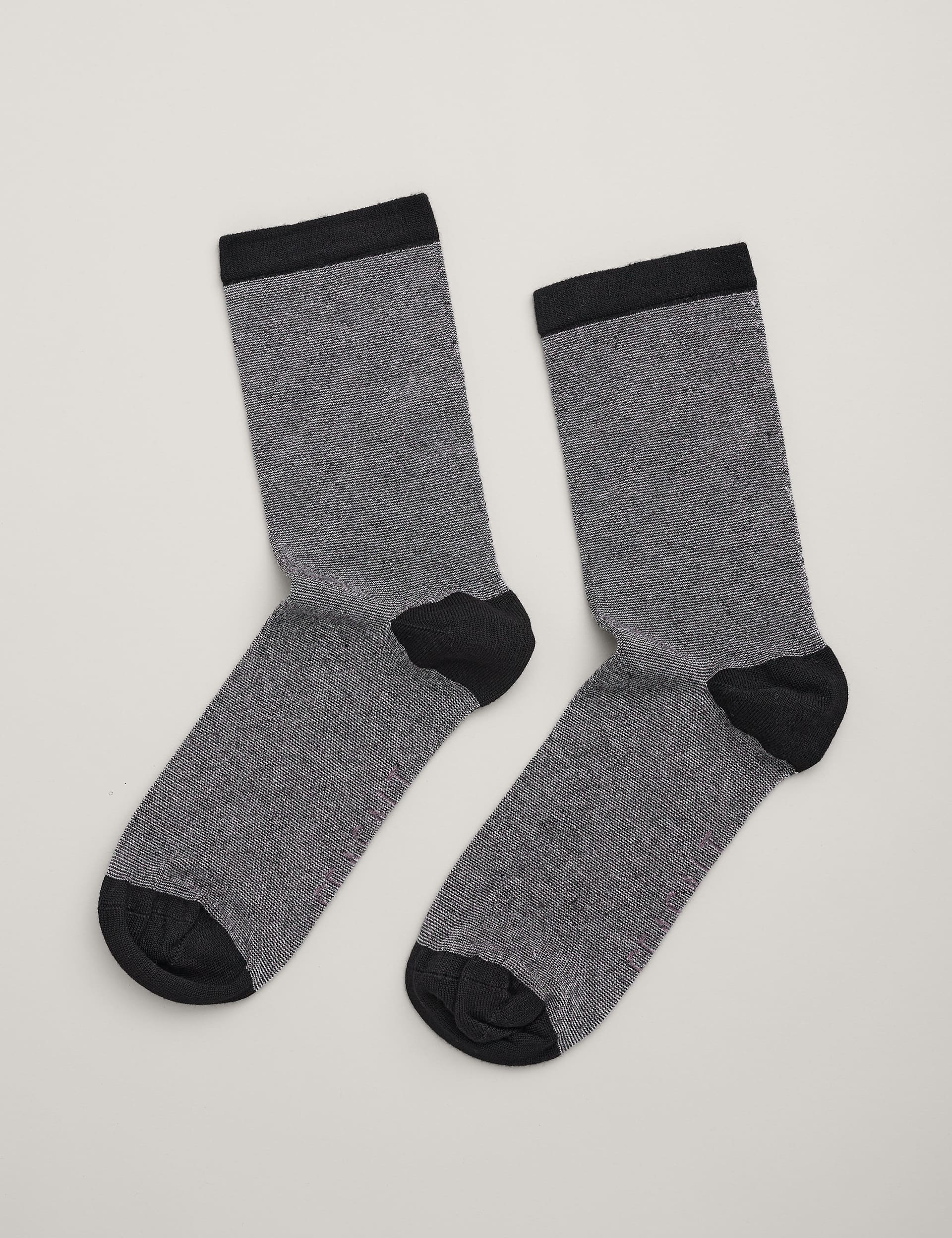 Seasalt Cornwall Women's Striped Ankle High Socks - Grey Mix, Grey Mix