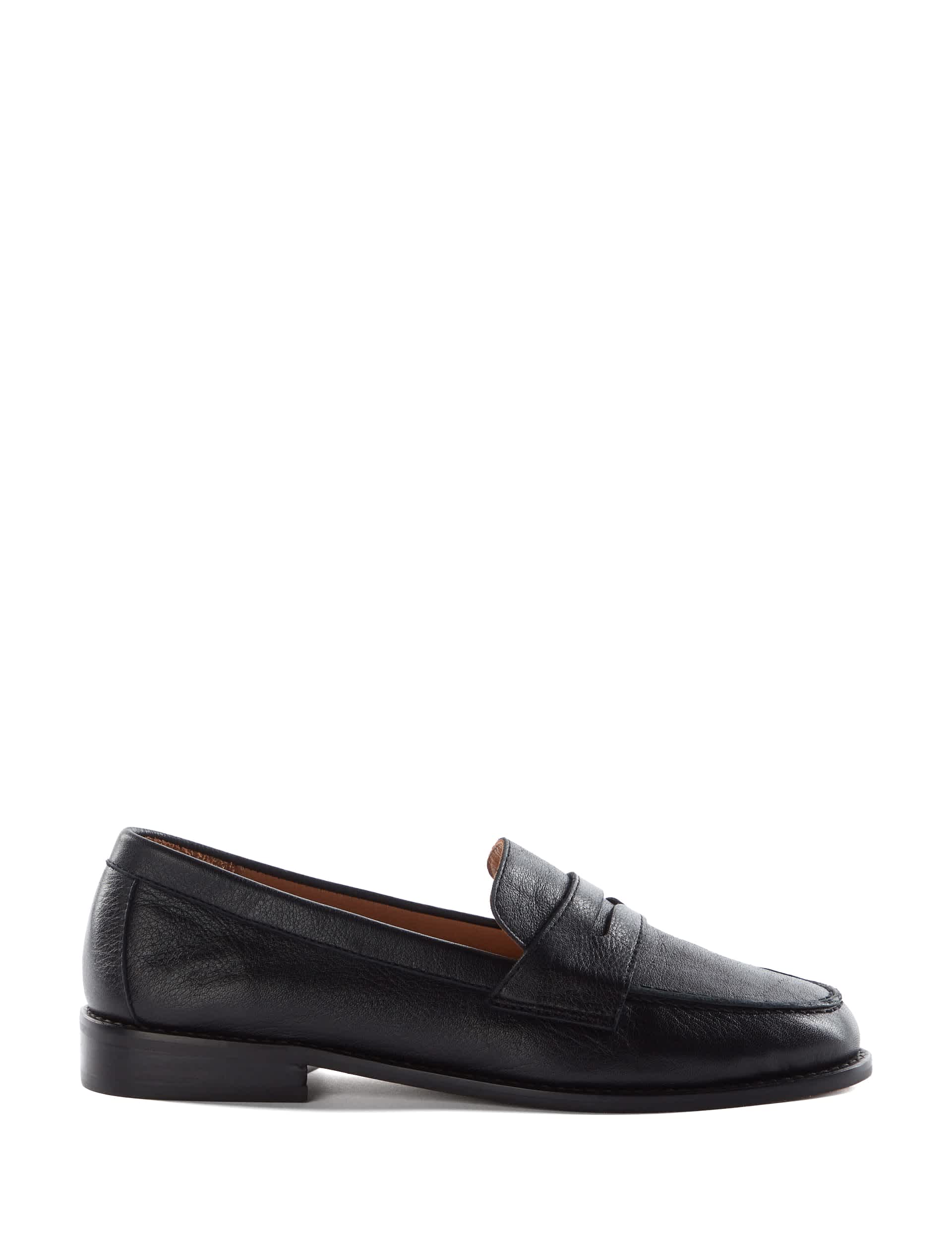 Dune London Women's Leather Loafers - 5 - Black, Black