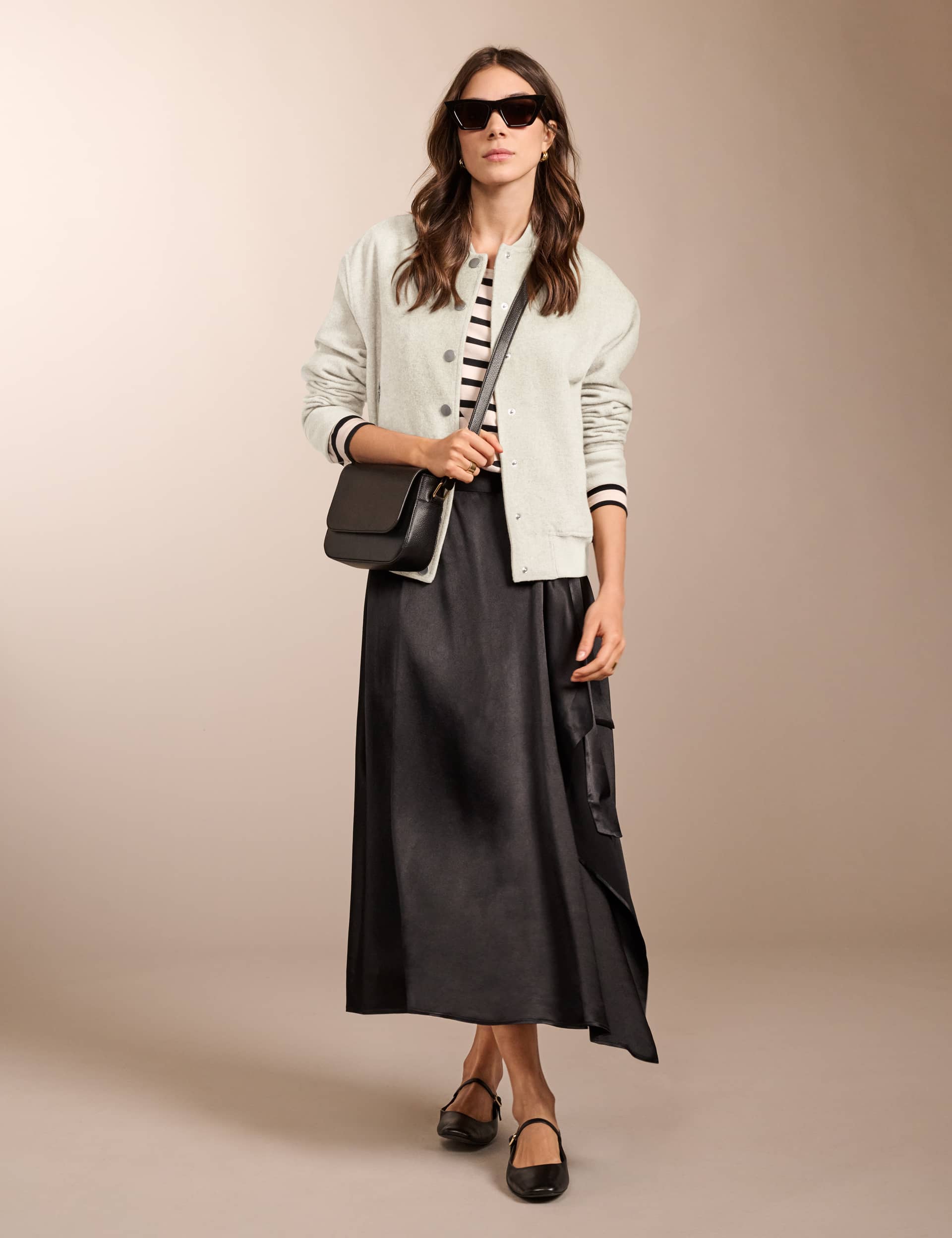 Baukjen Women's Satin Maxi Wrap Skirt