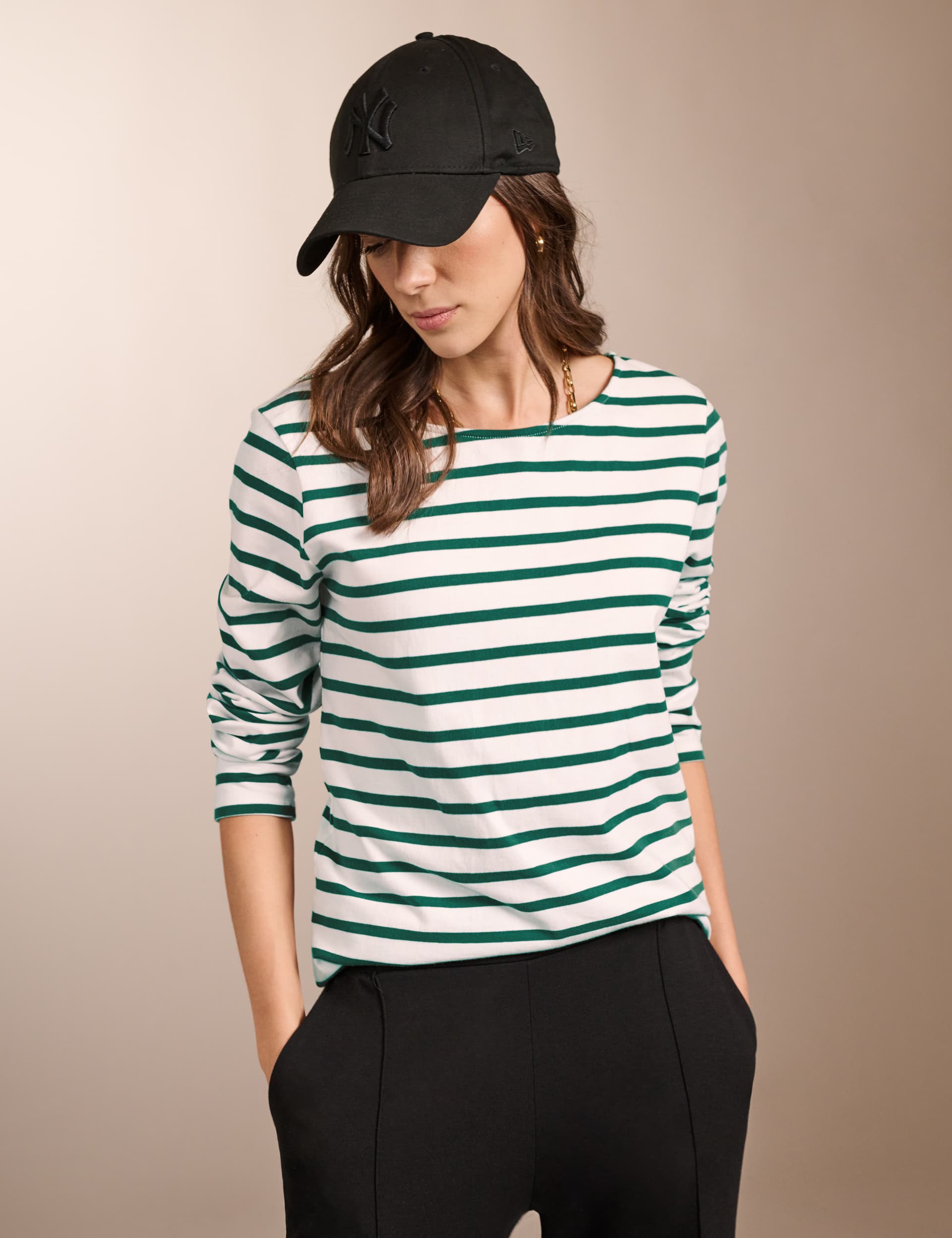 Baukjen Women's Pure Cotton Striped Top