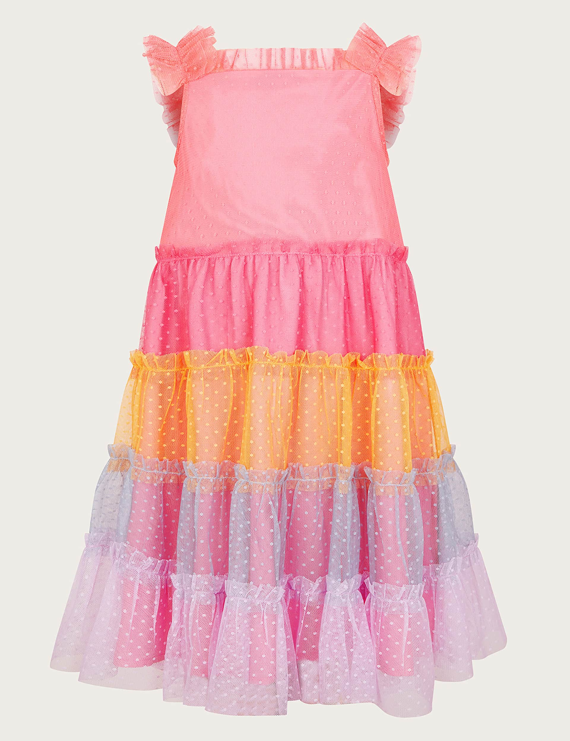 Monsoon Girls Rainbow Colour Block Dress (2-15 Yrs) - 3y - Multi, Multi