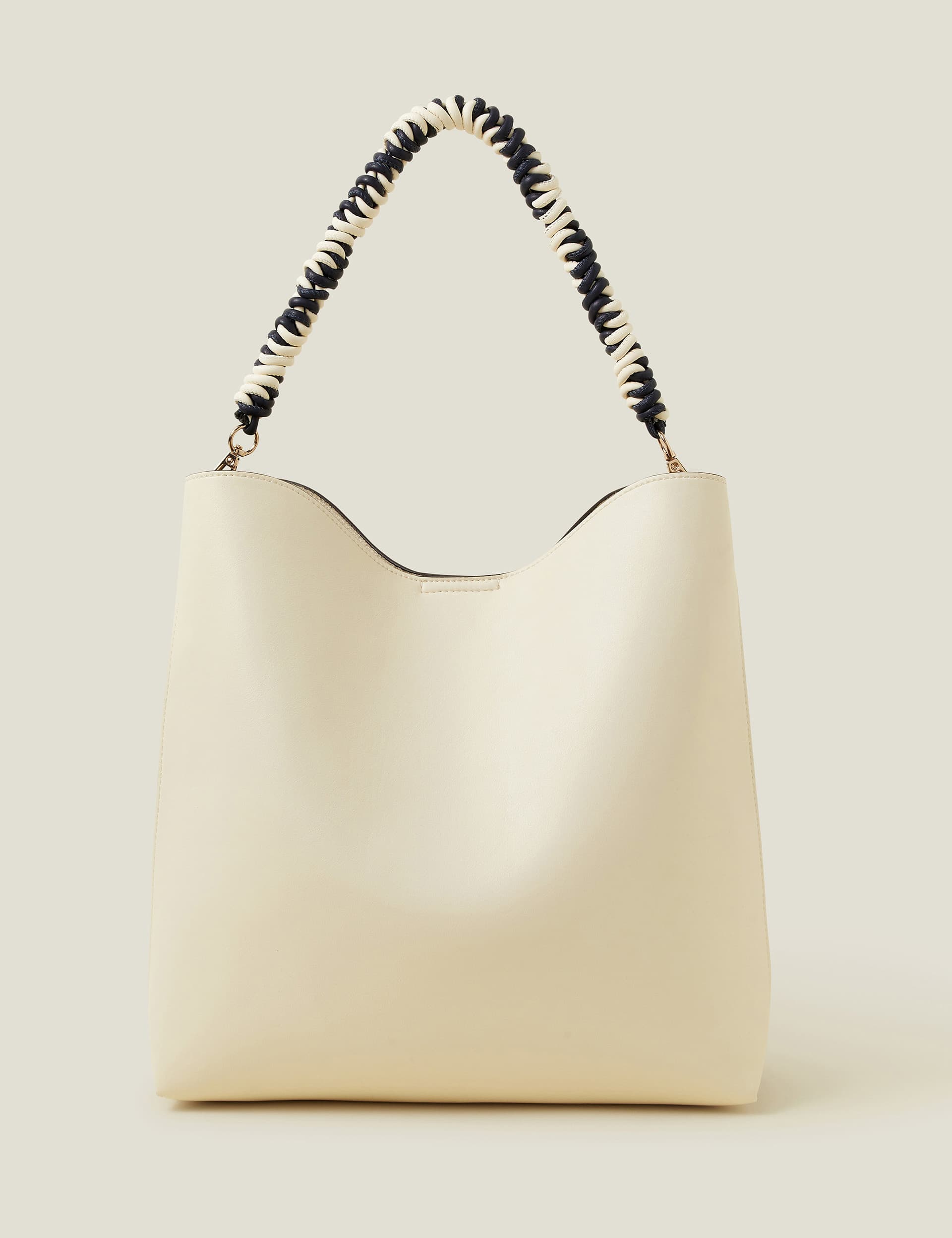 Accessorize Women's Faux Leather Braided Handle Shoulder Bag