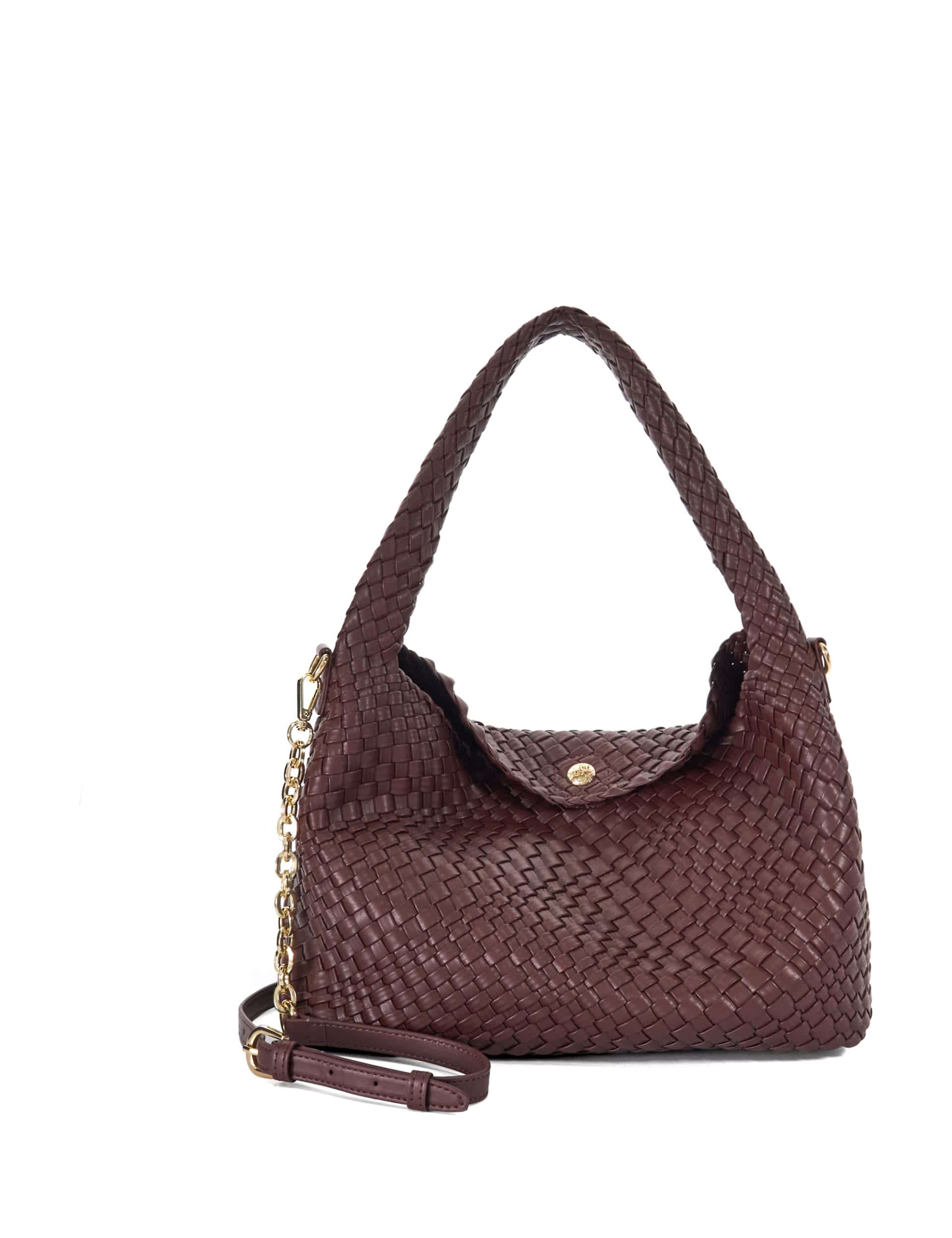 Dune London Women's Woven Shoulder Bag - Burgundy, Burgundy