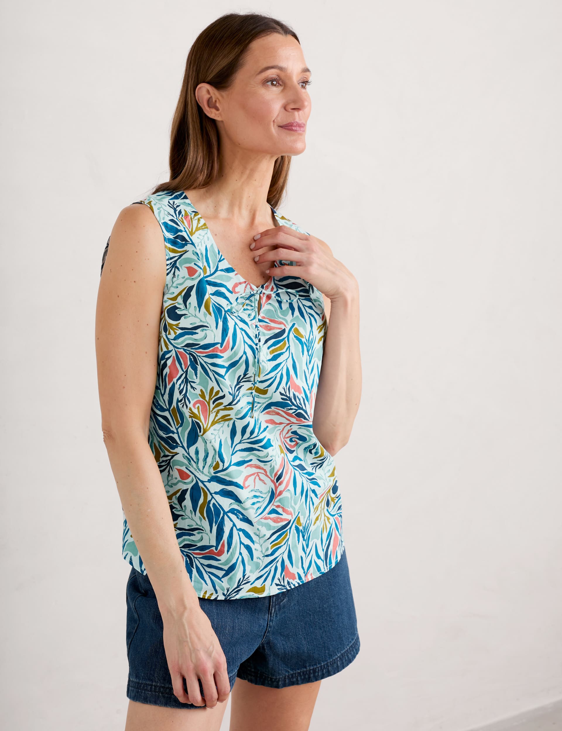 Seasalt Cornwall Women's Pure Cotton Printed Vest